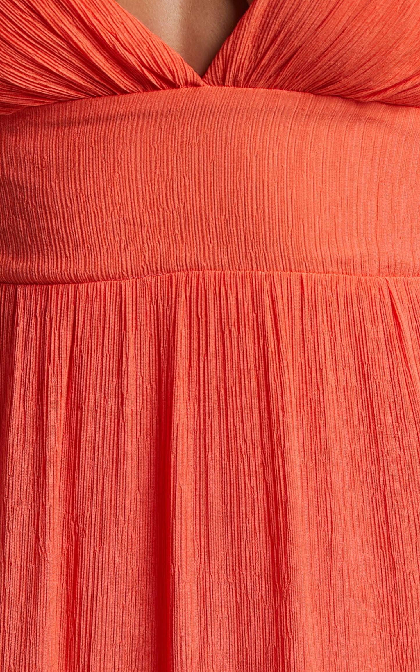 Armande Maxi Dress - Tie Back Tiered Dress in Orange