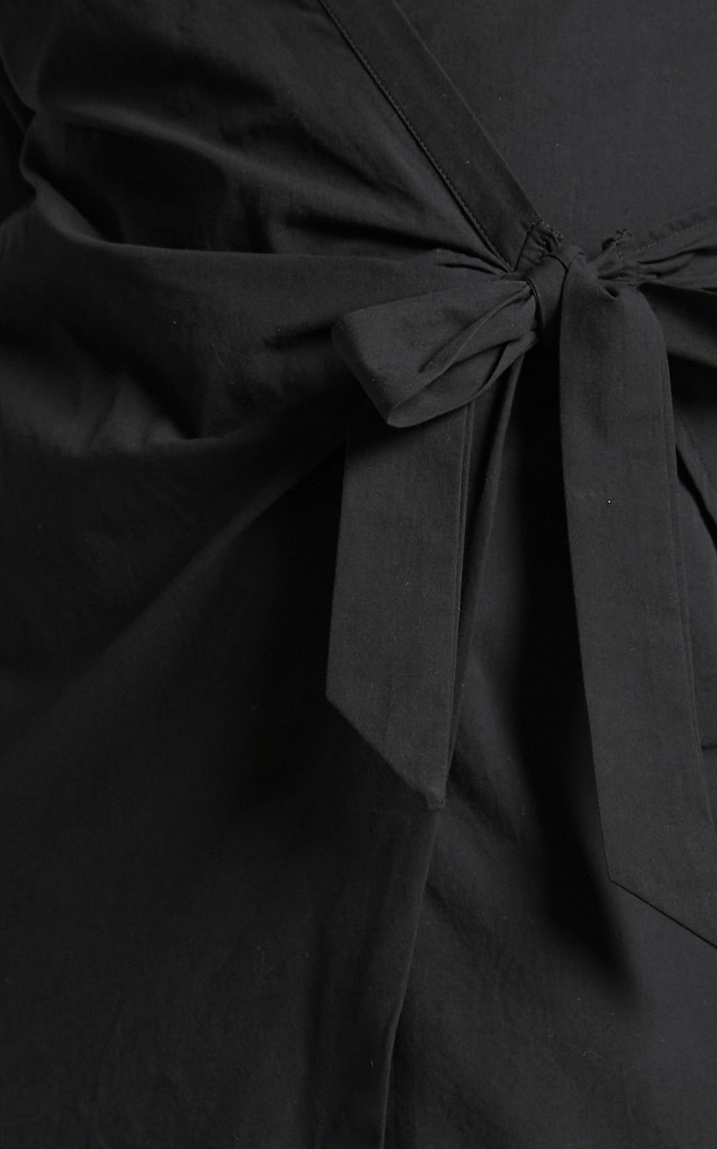 Ashima Mini Dress - Wrap Shirt Dress in Black