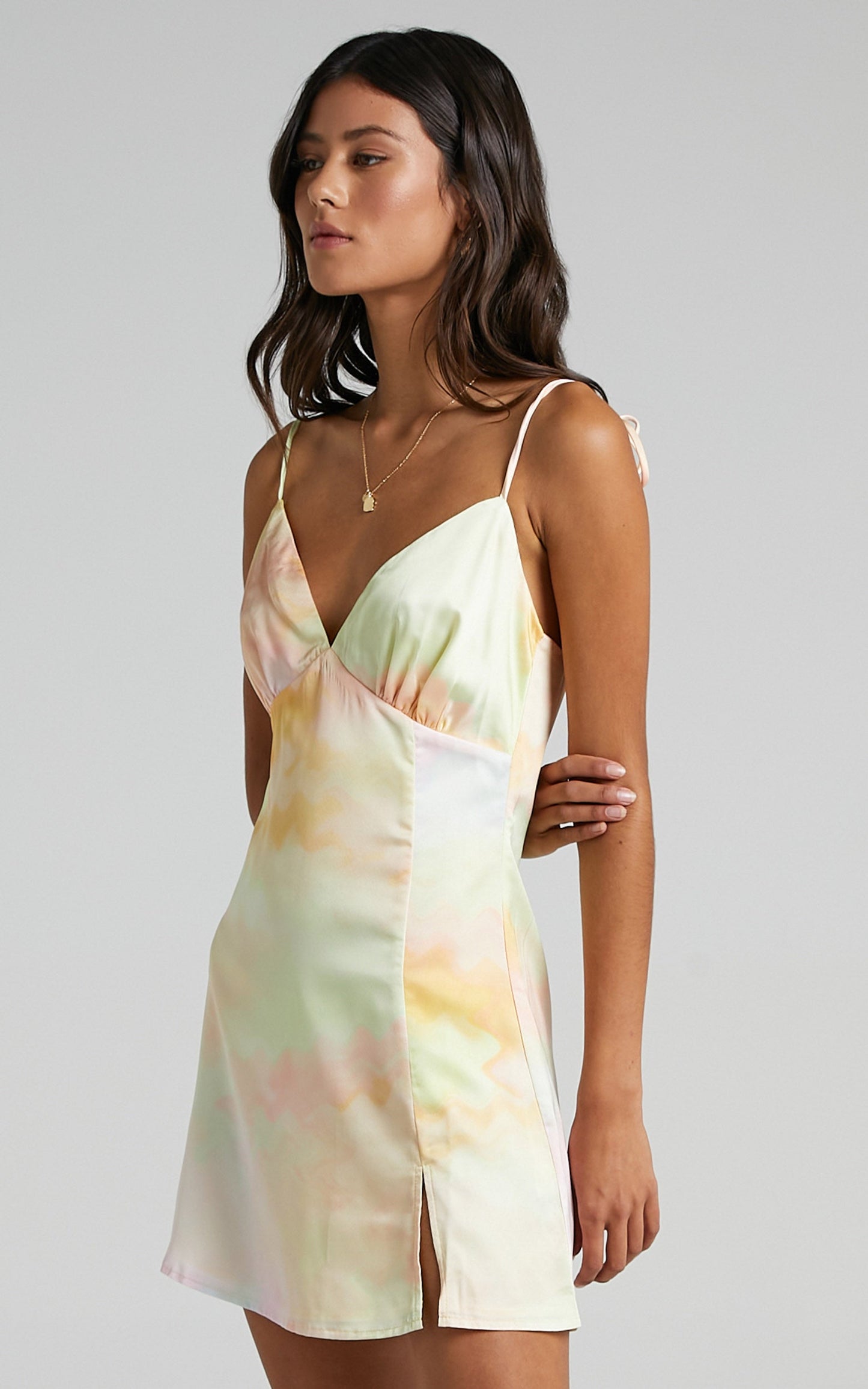 Ashya Dress in Yellow Tie Dye
