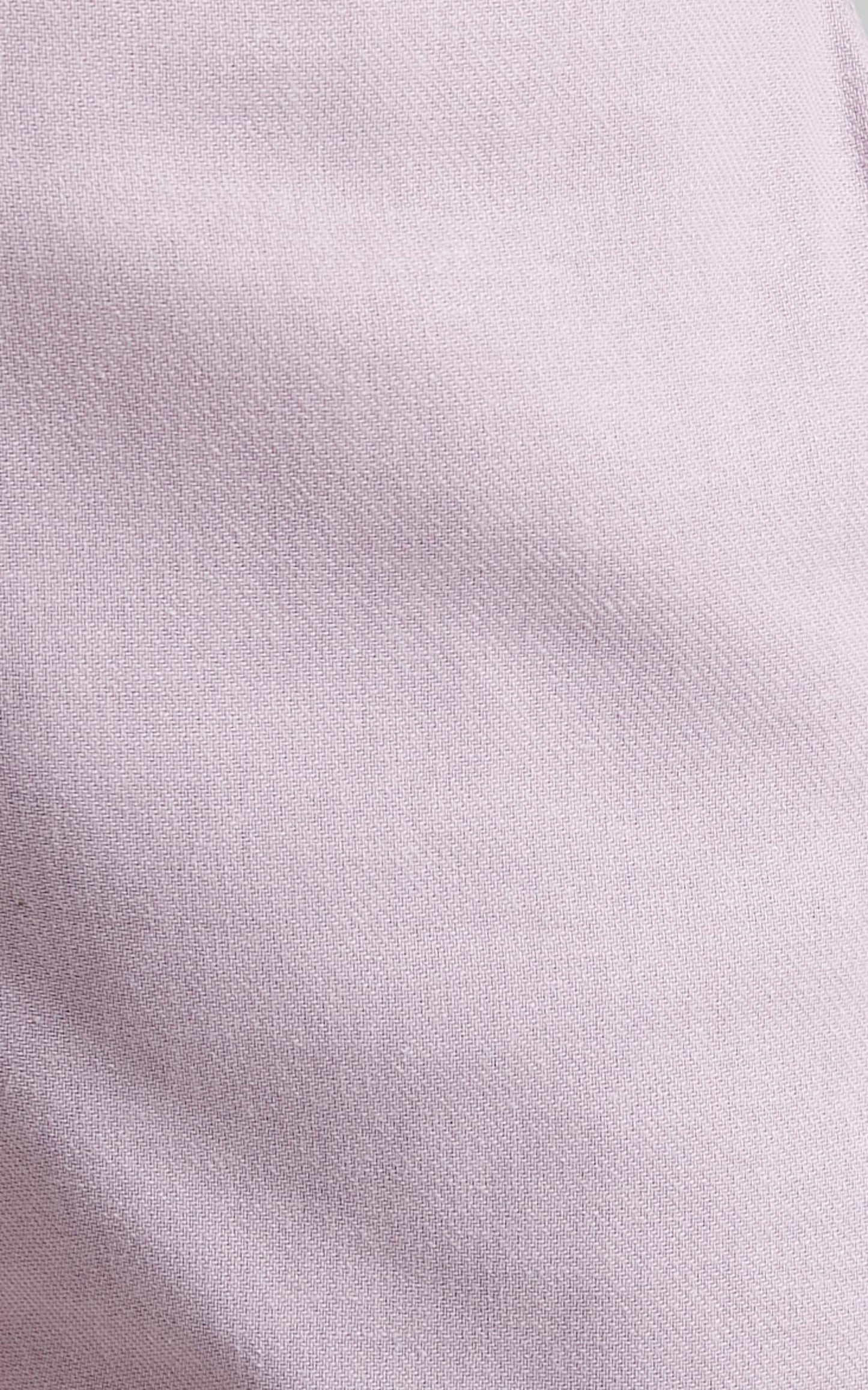 Audrianna Shorts - Linen High Waisted Shorts in Lilac Linen Look
