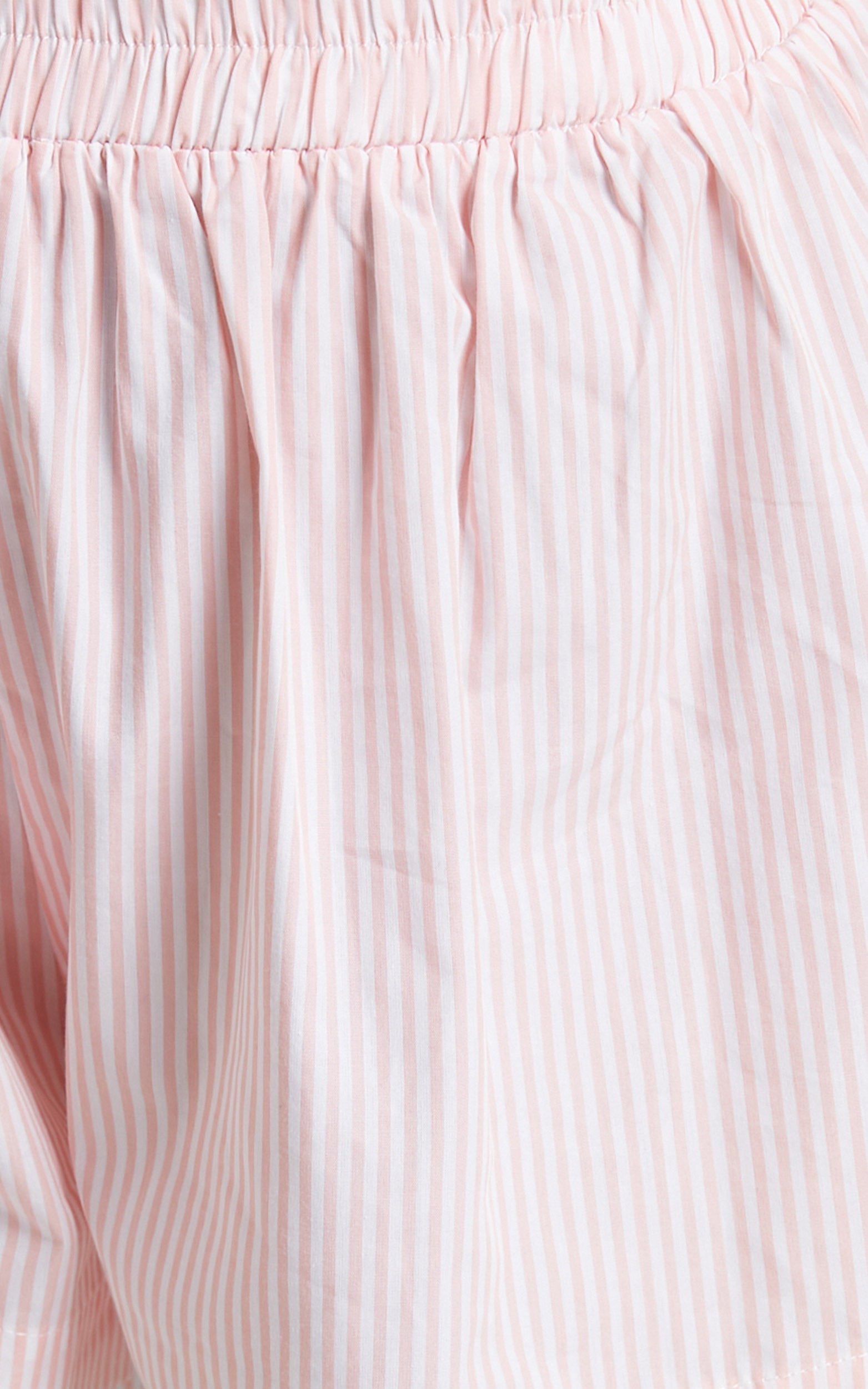 Autumn Stripe Shorts - High Waisted Shorts in Pale Pink Stripe