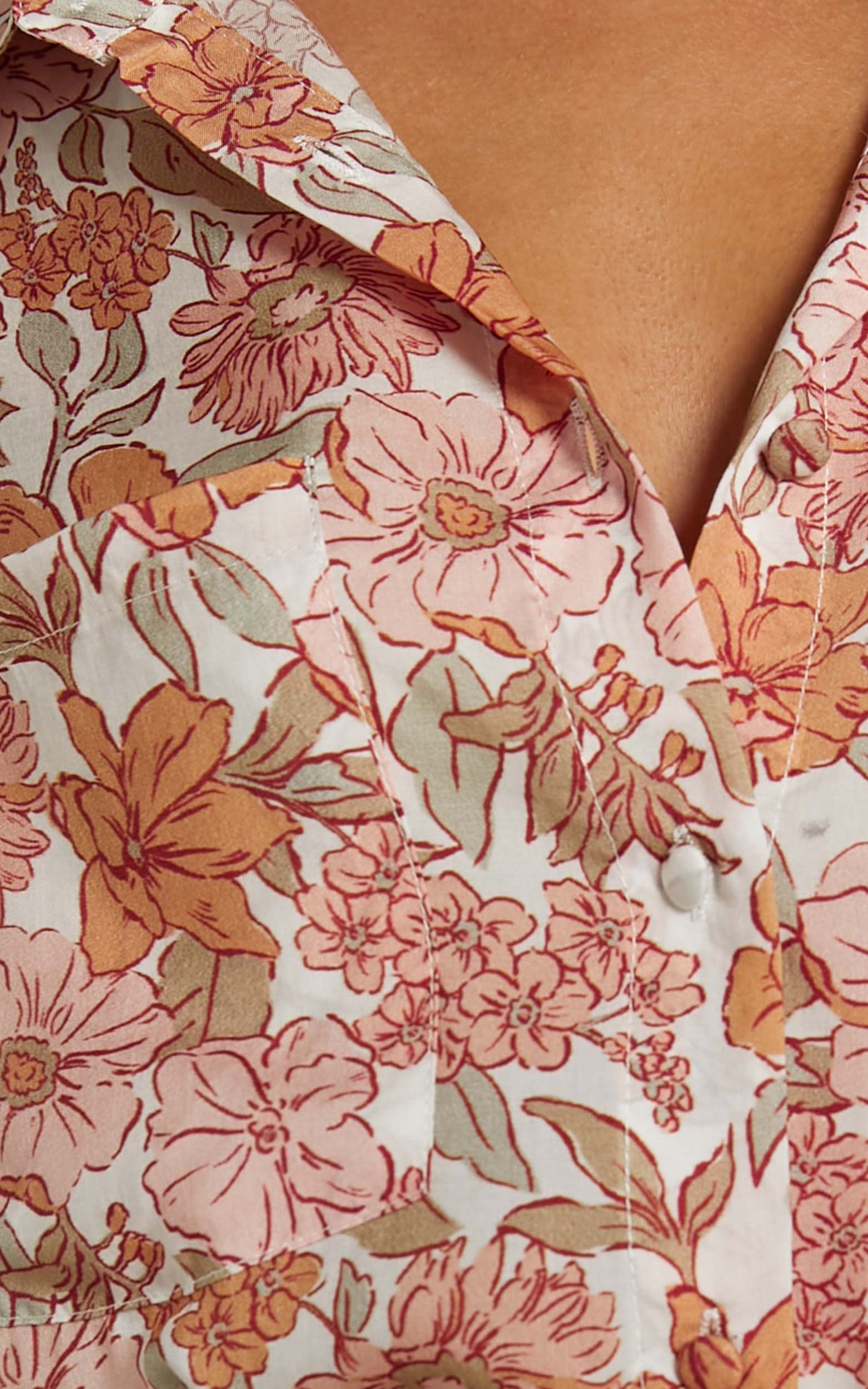 Amalie The Label - Azariah Balloon Sleeve Button Up Shirt in Wildflower Floral