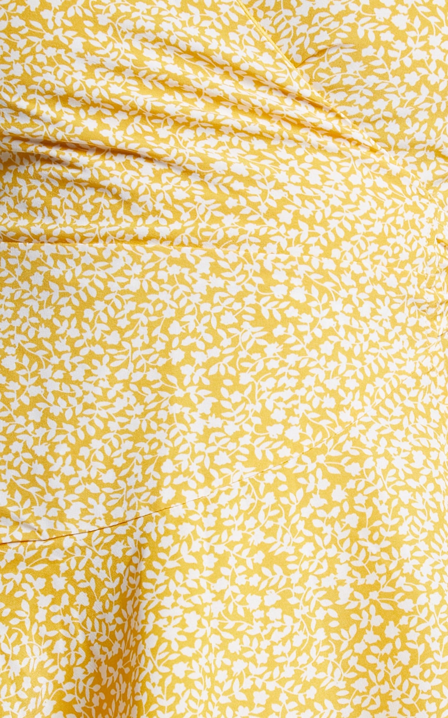 Azelle Mini Dress - Wrap Dress in Yellow Floral