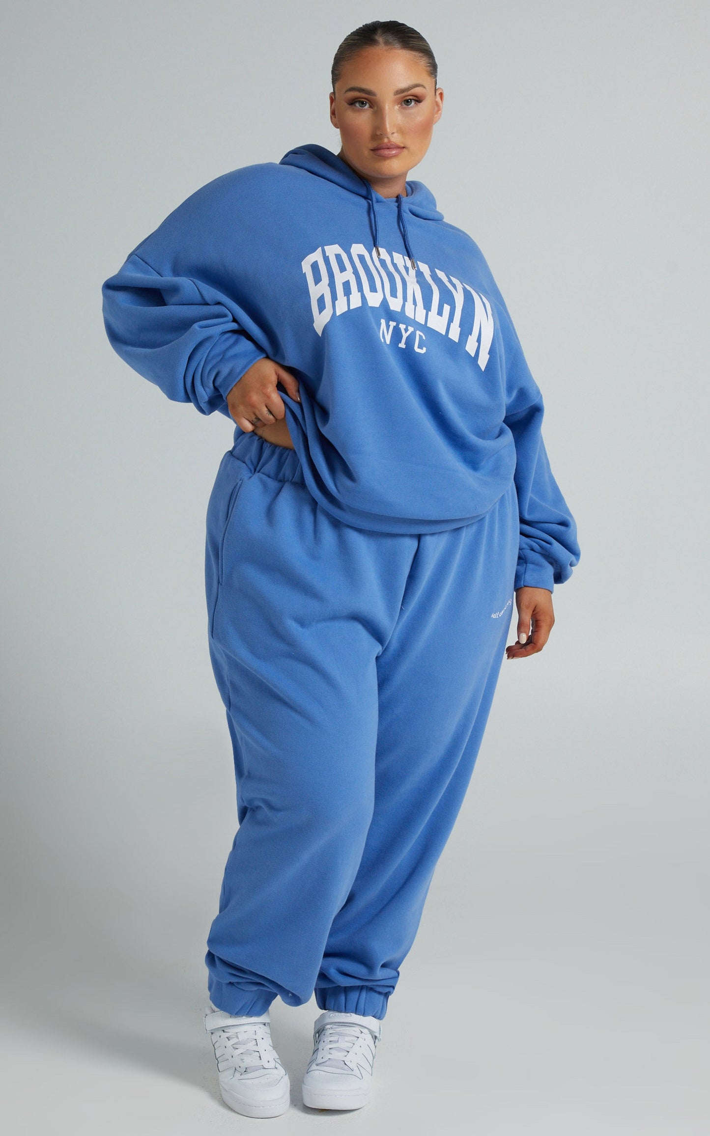 Sunday Society Club - Brooklyn NYC Oversized Hoodie in Blue