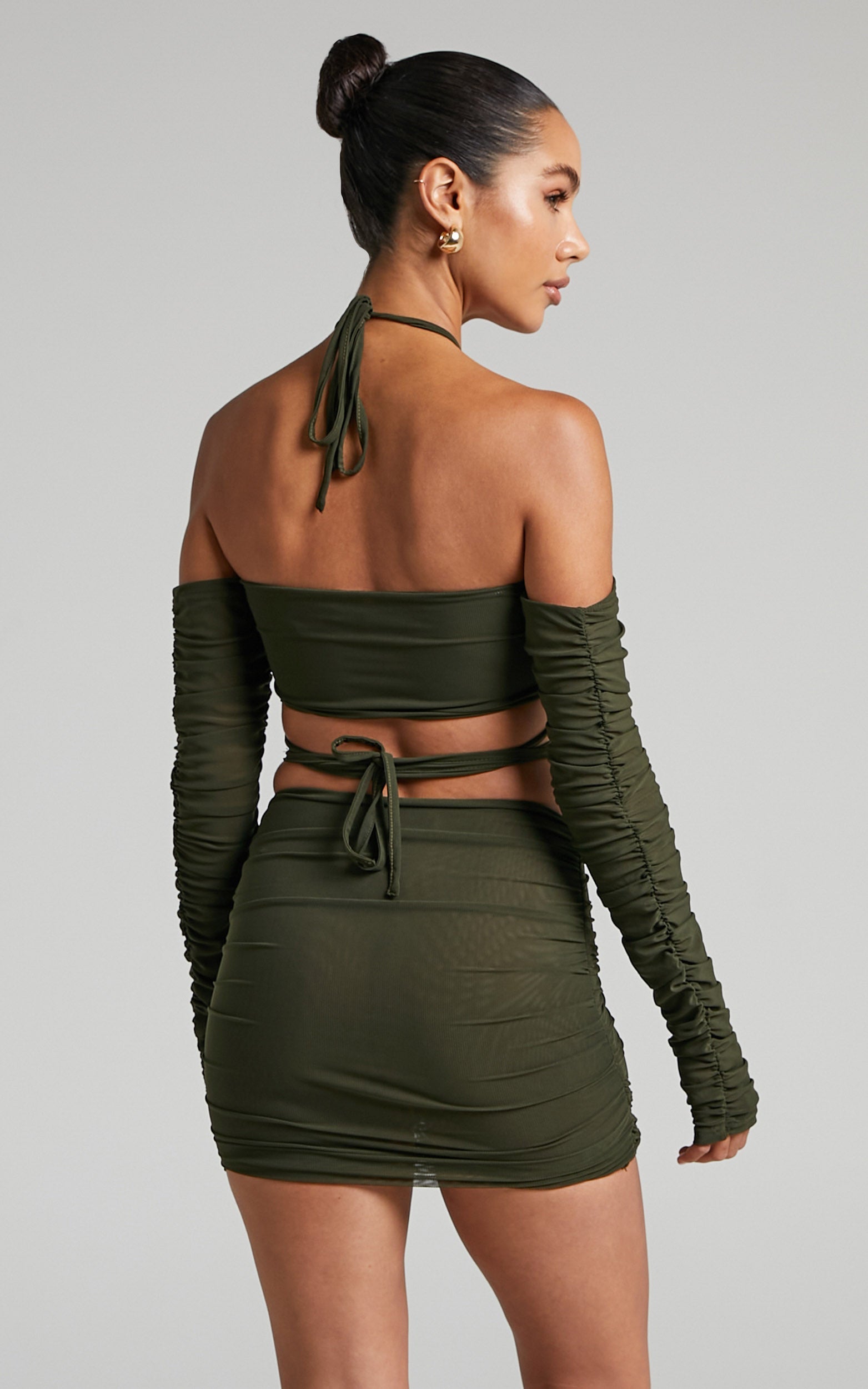 By Dyln - Flynn Mini Skirt in Dark Green