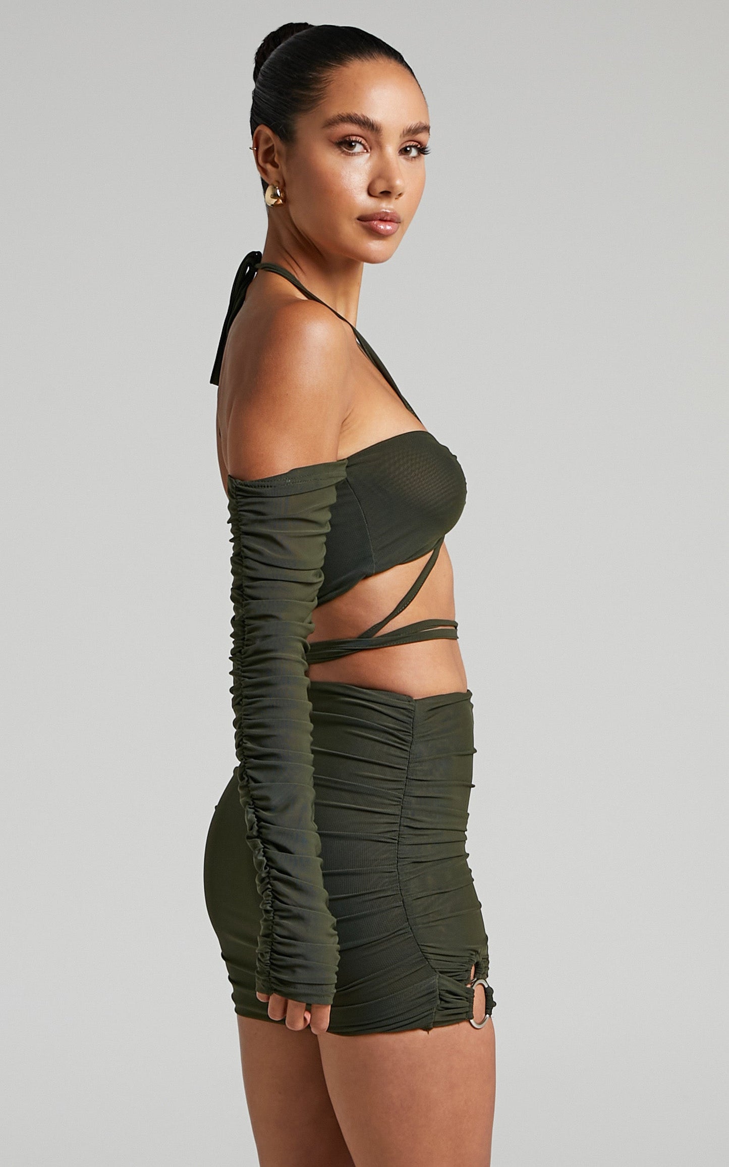BY DYLN - LUMI CROP in Dark Green