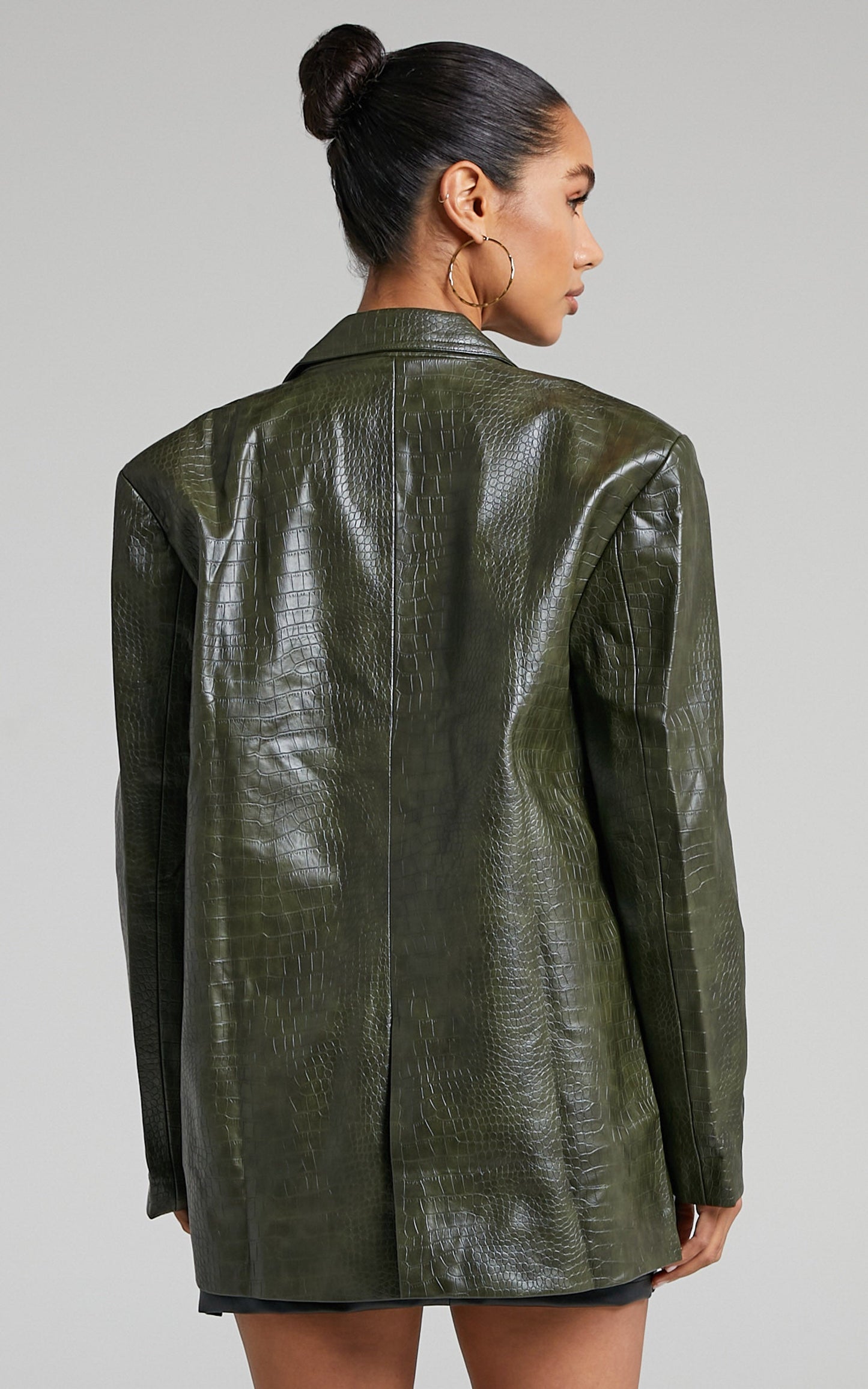 BY DYLN - SANTO BLAZER in Dark Green