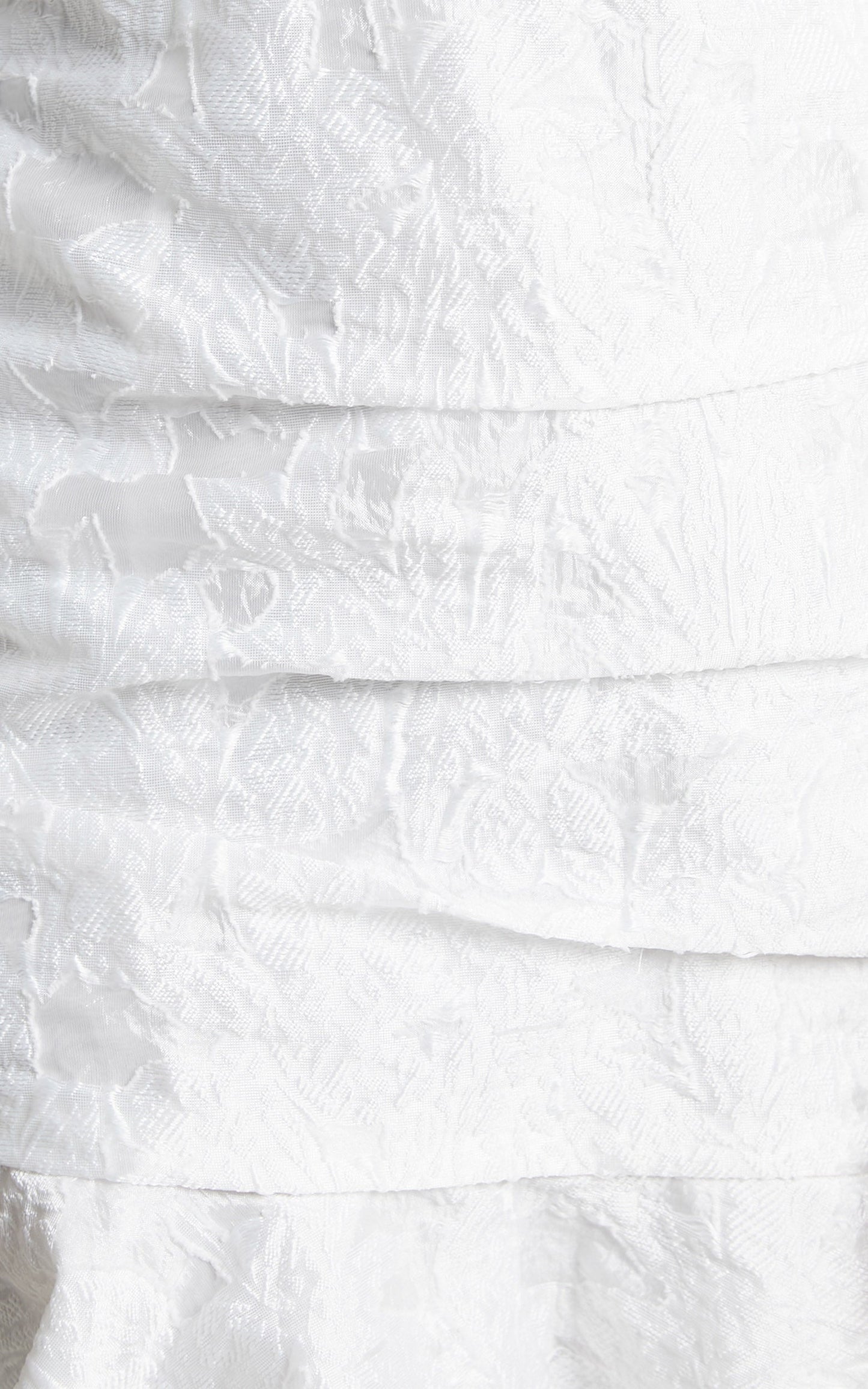 Baxia Mini Dress - Textured Balloon Sleeve Dress in White