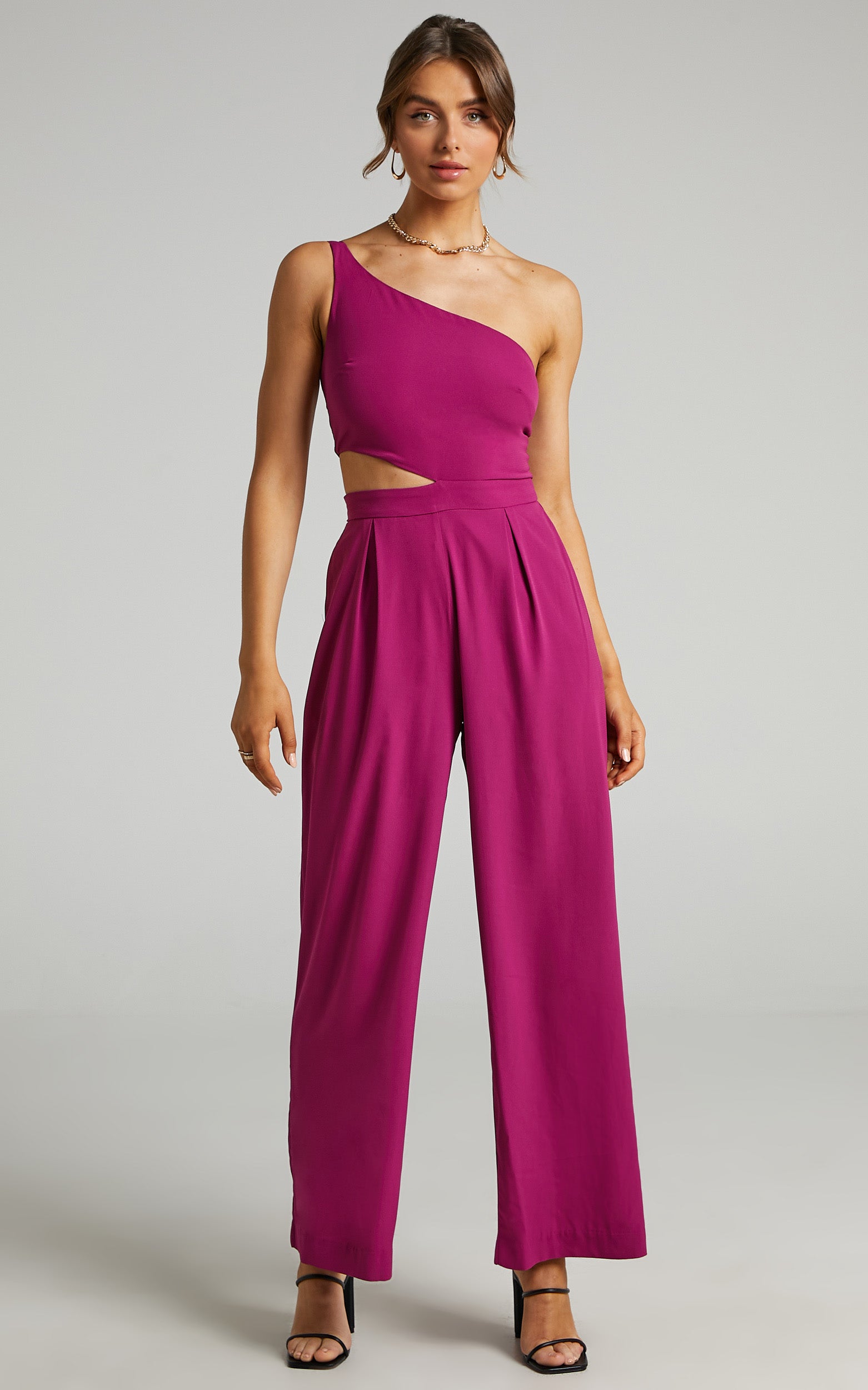 Beautiful Darkness Jumpsuit in Mulberry