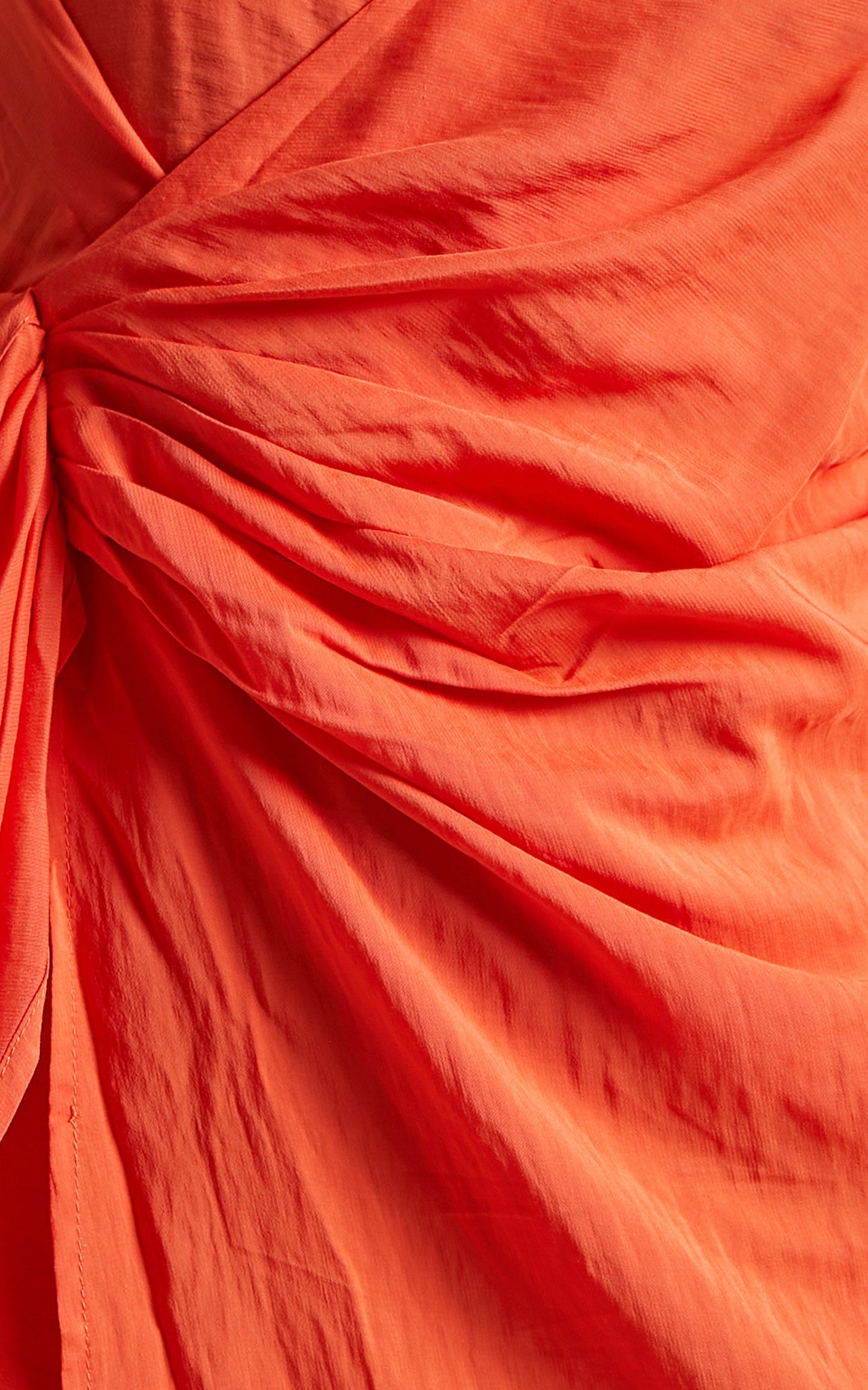 Bellefleur Mini Dress - Faux Wrap Dress in Orange