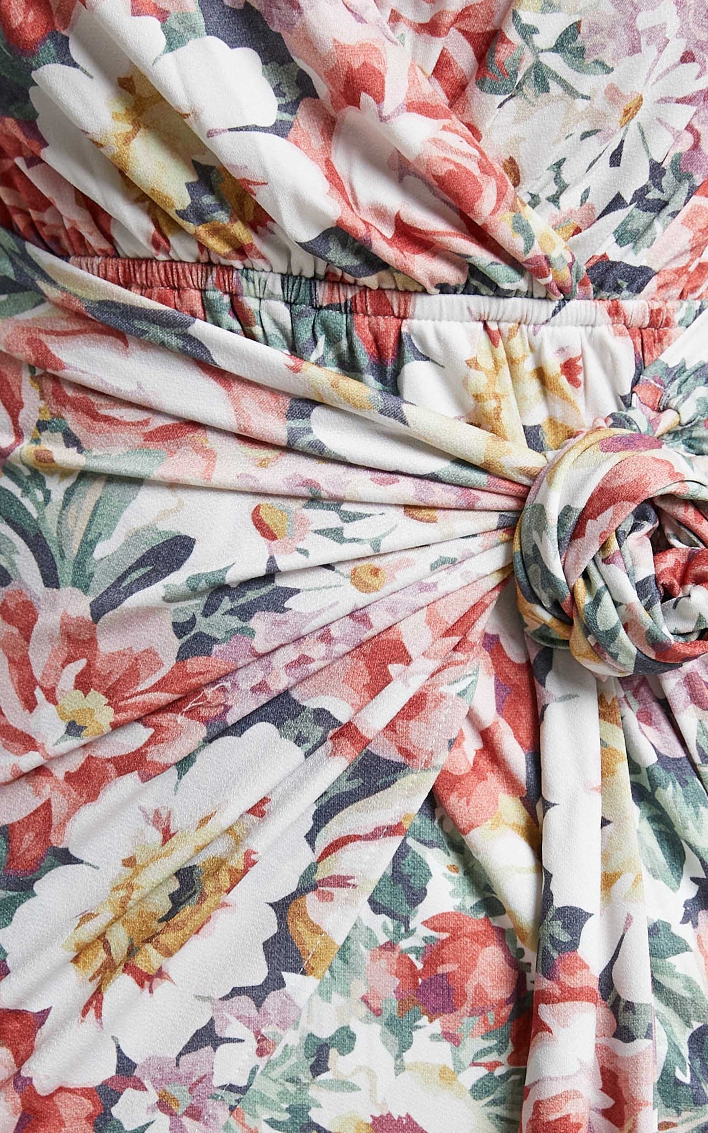 Benedetta Mini Dress - Long Sleeve Faux Wrap Dress in Heritage Floral