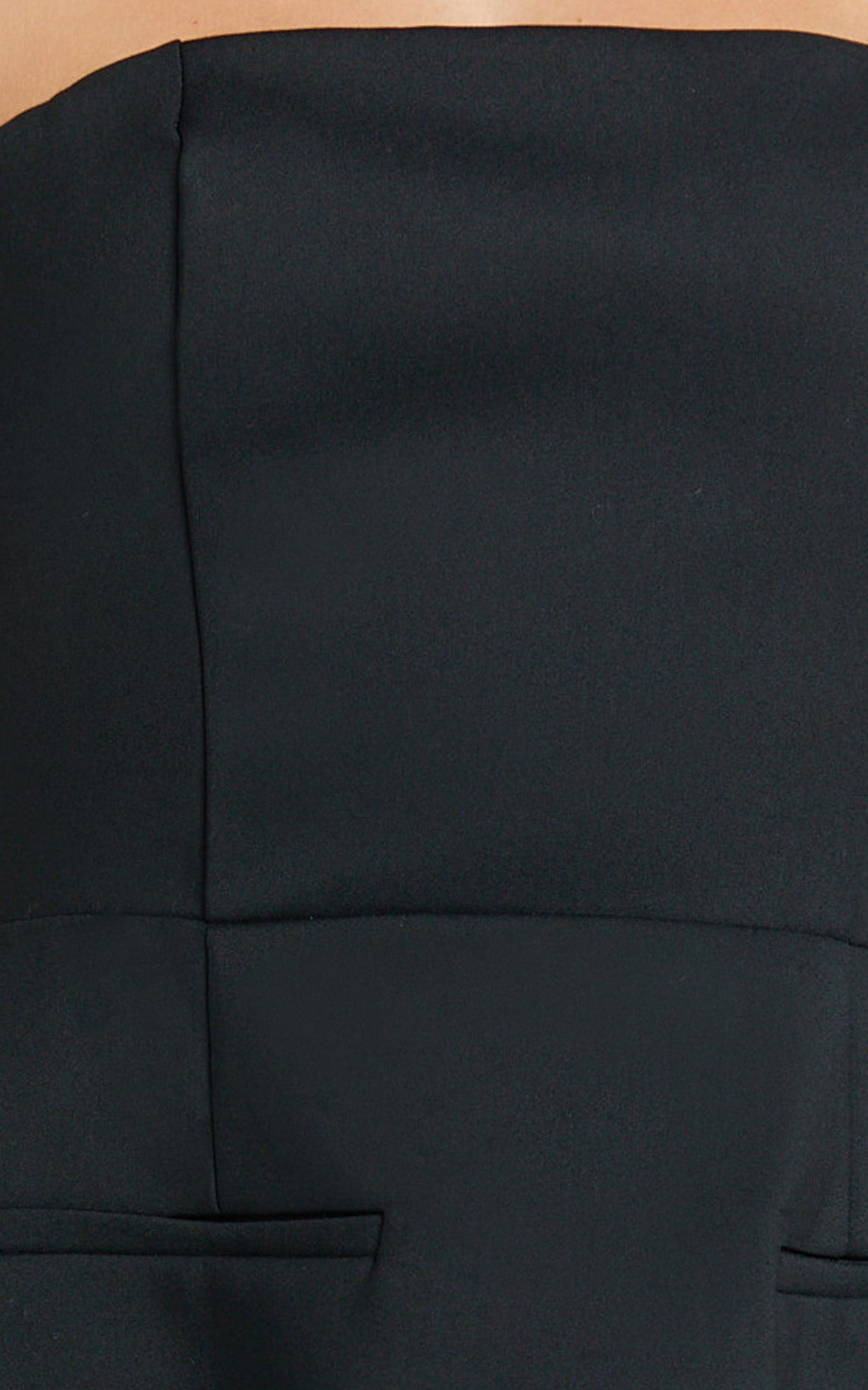 Benson Playsuit - Strapless Fit and Flare Playsuit in Black