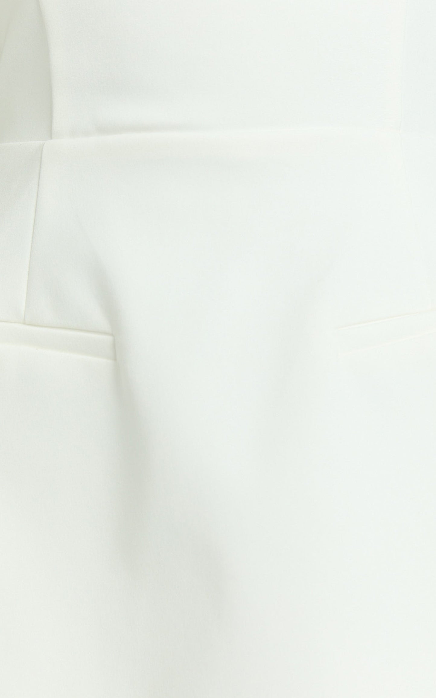 Benson Playsuit - Strapless Fit and Flare Playsuit in White