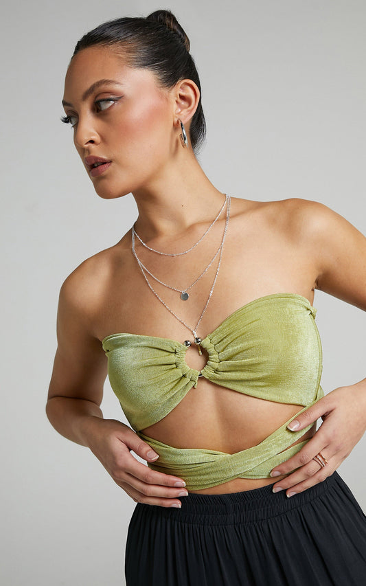 Bernadette Multi TieTop in Green