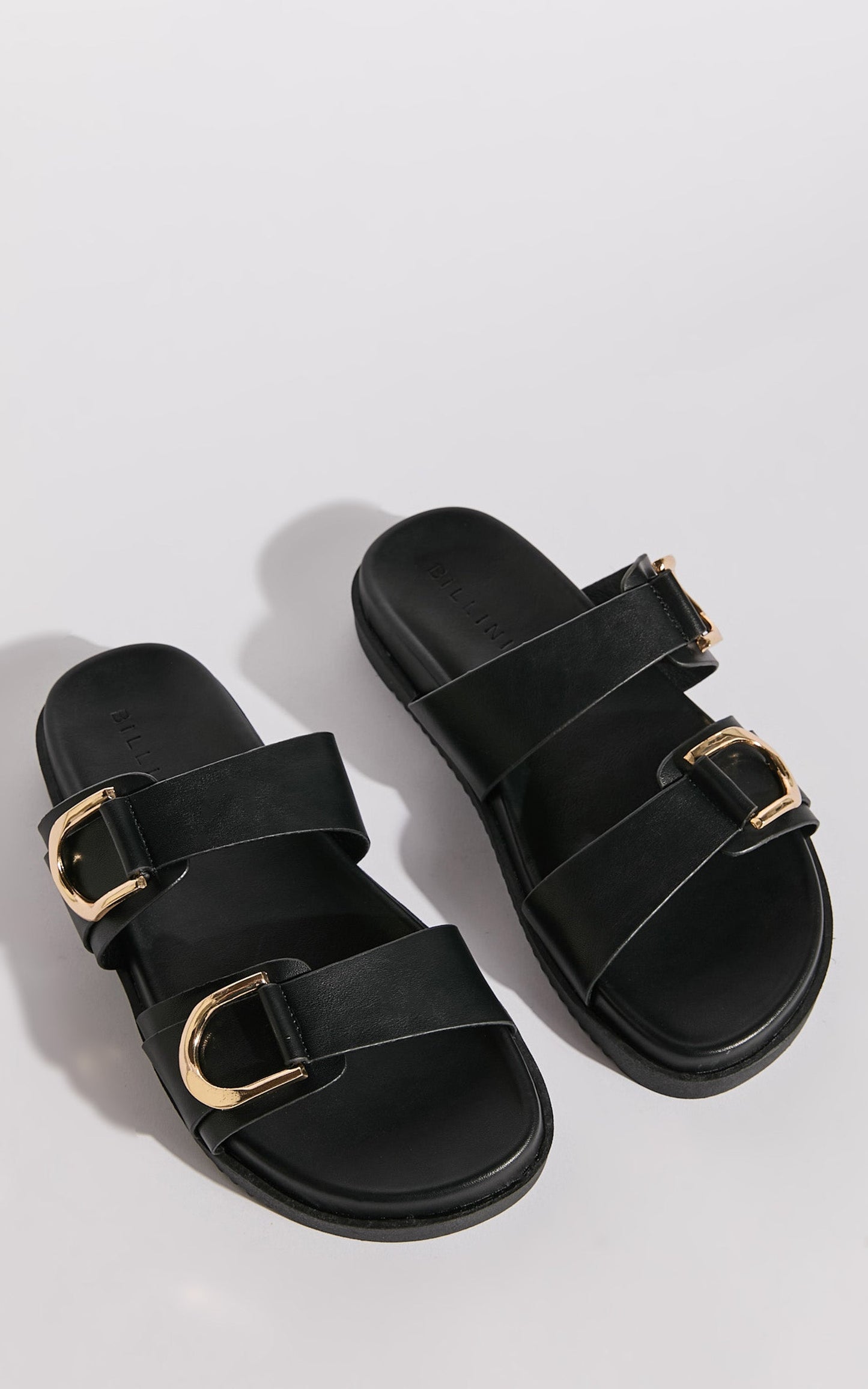 Billini - Areli Slides with Hardware Detail in Black