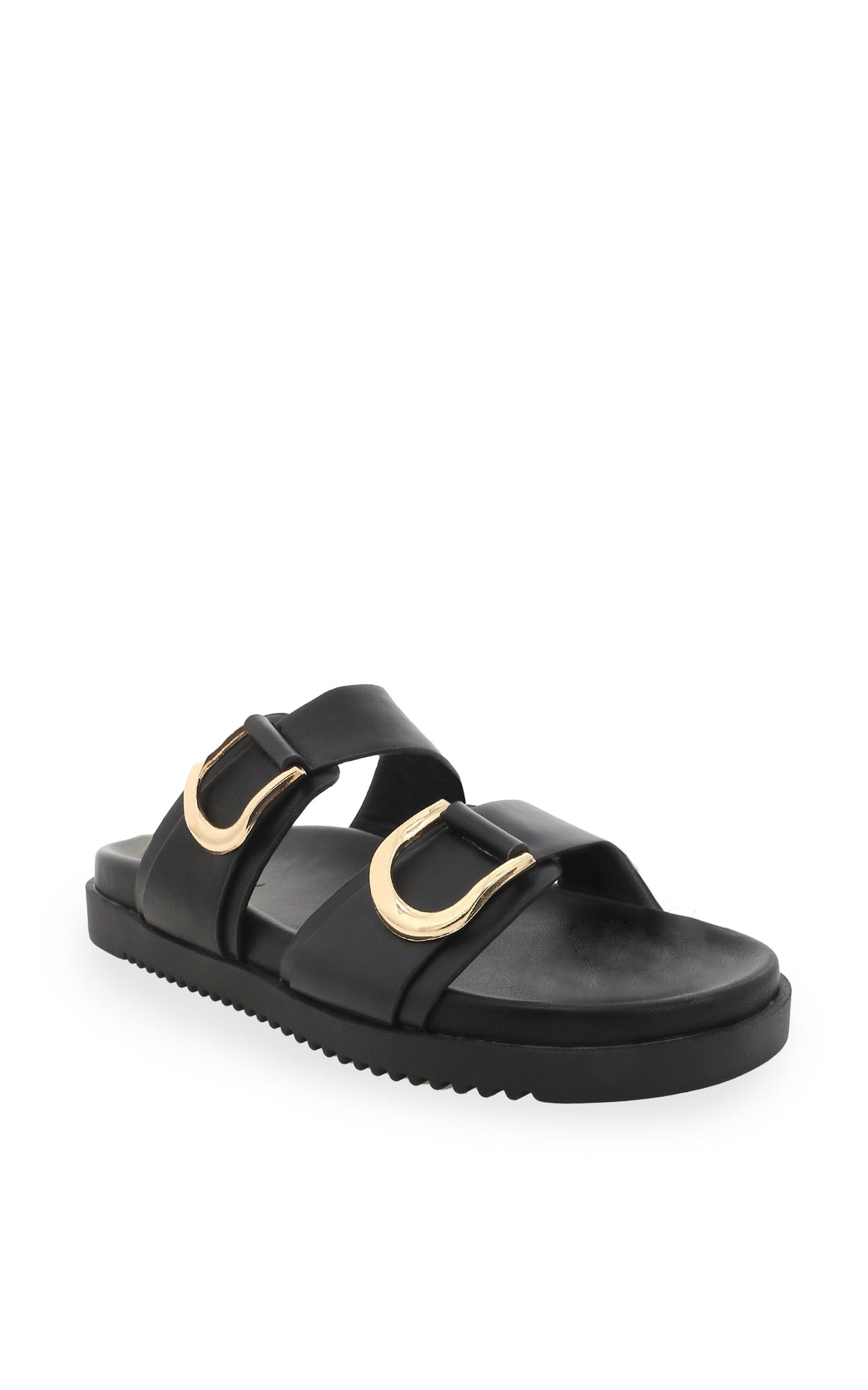 Billini - Areli Slides with Hardware Detail in Black