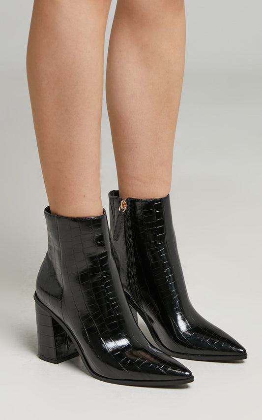 Billini - Baldwin Boots in Black Croc