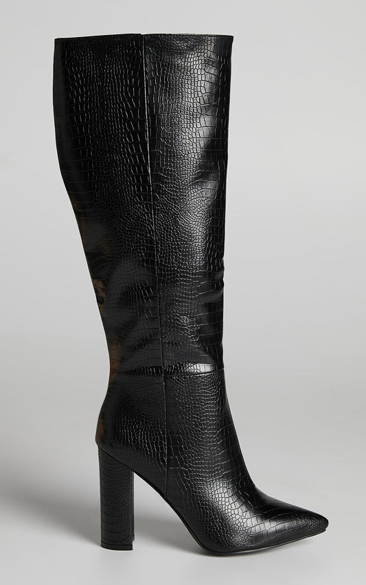 Billini - Milla Boots in Black Croc