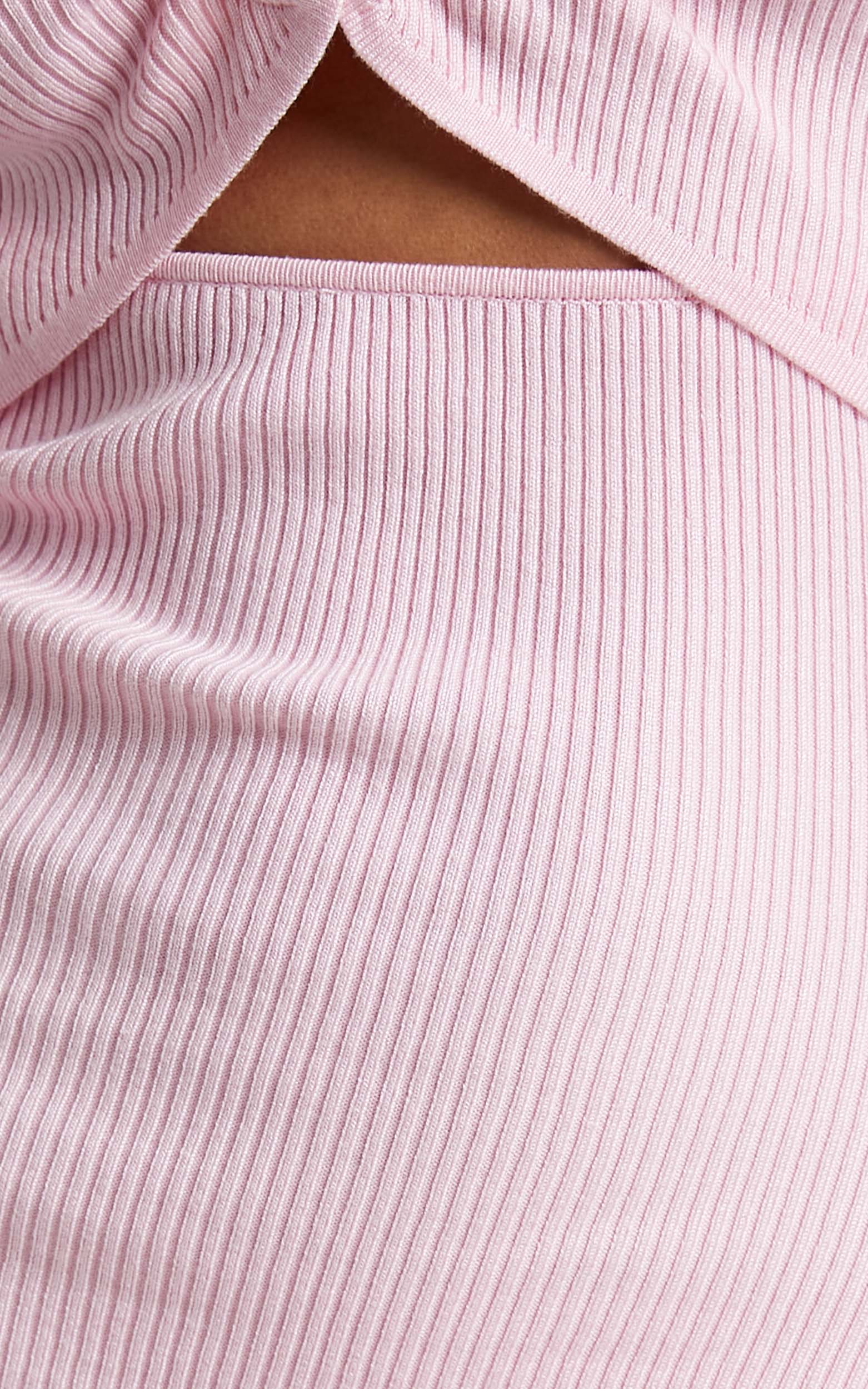 Binky Knit Dress in Ice Pink