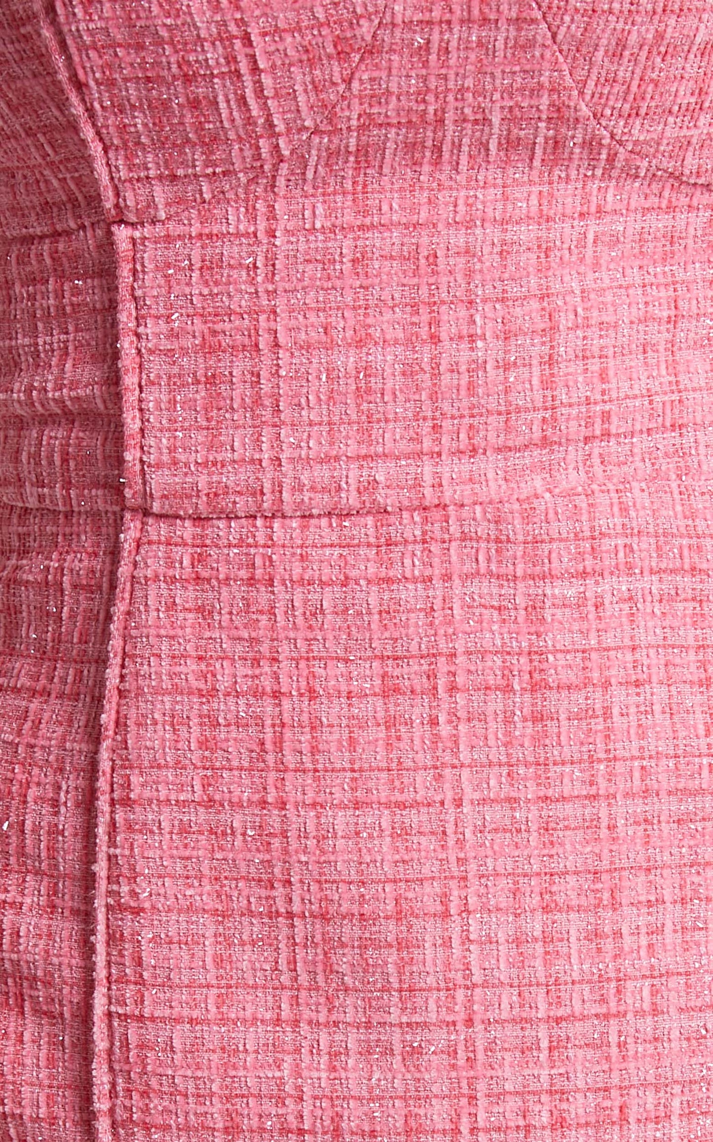 Bjorn Mini Dress - Bust Cup Sweetheart Boucle Tweed Dress in Hot Pink