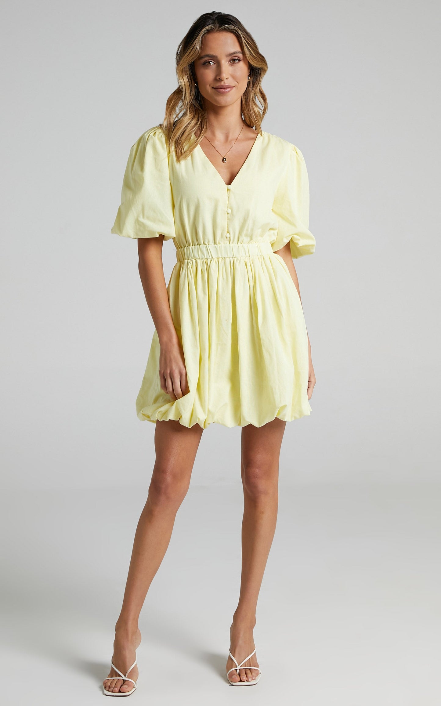 Blathnaid Dress in Lemon
