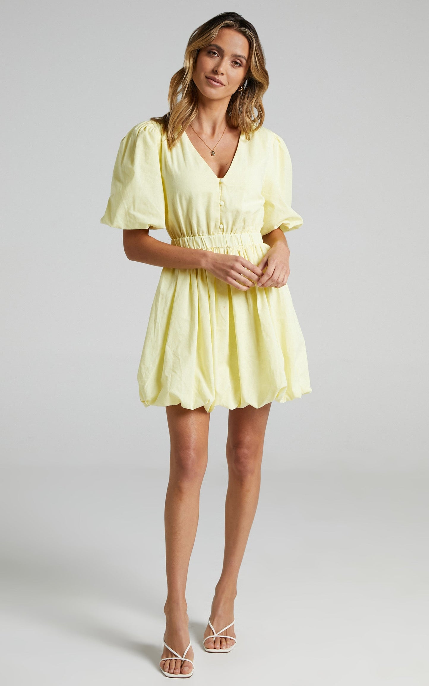 Blathnaid Dress in Lemon