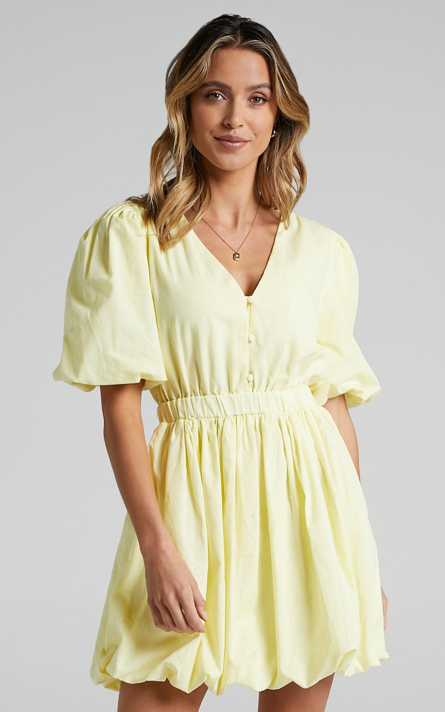 Blathnaid Dress in Lemon