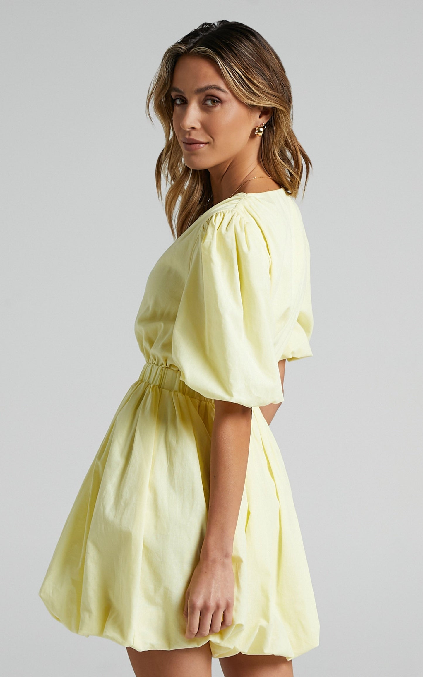 Blathnaid Dress in Lemon