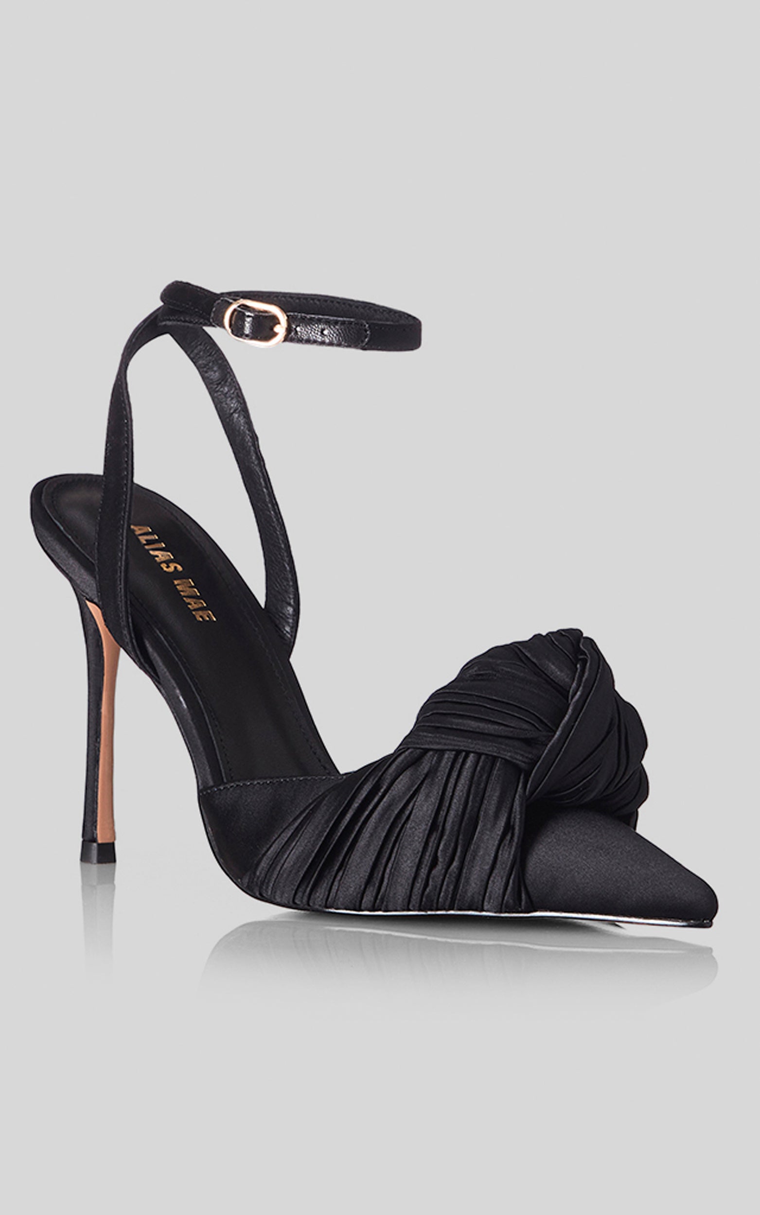 Alias Mae - Bonnie Heels in Black Satin