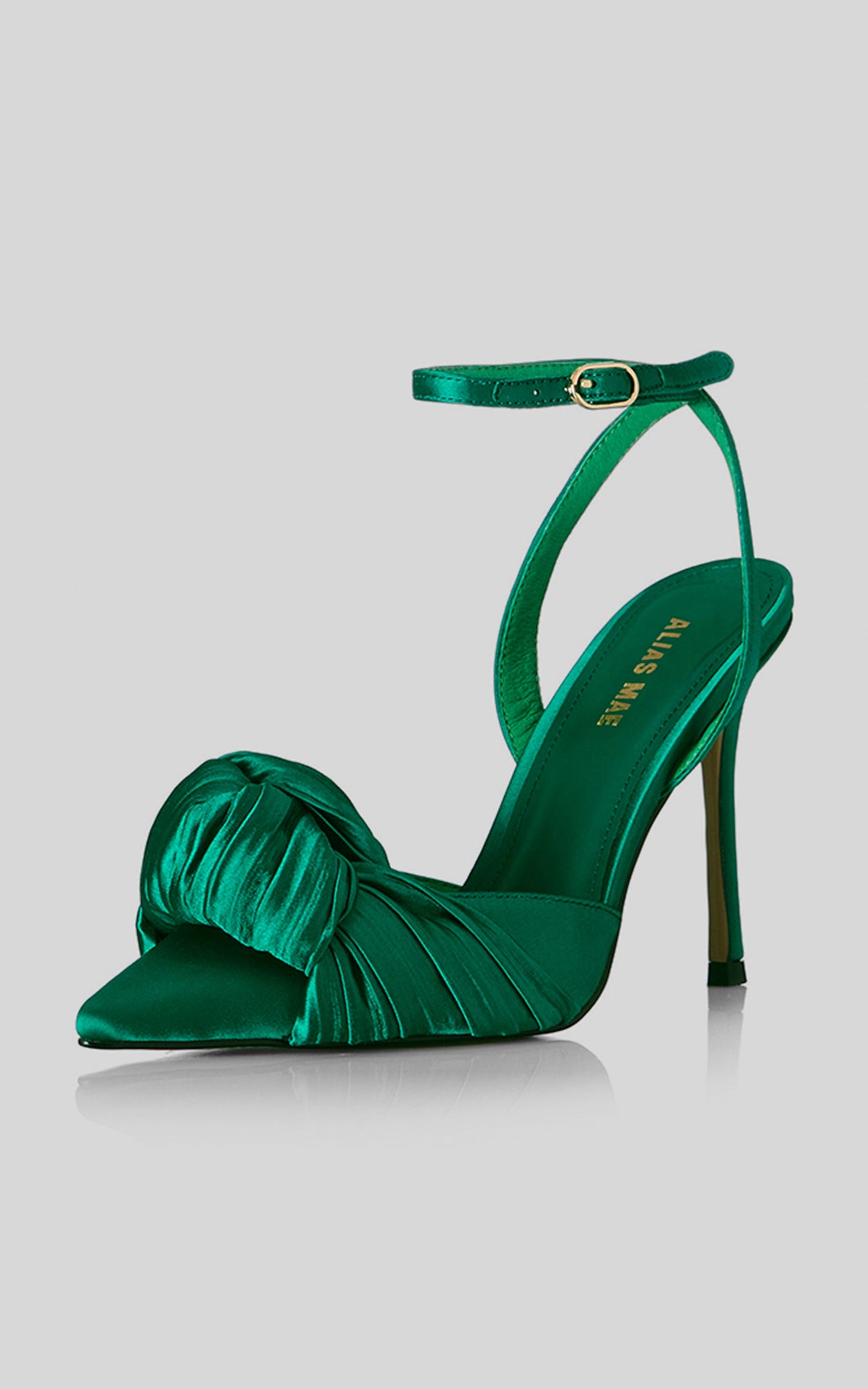 Alias Mae - Bonnie Heels in Emerald Satin