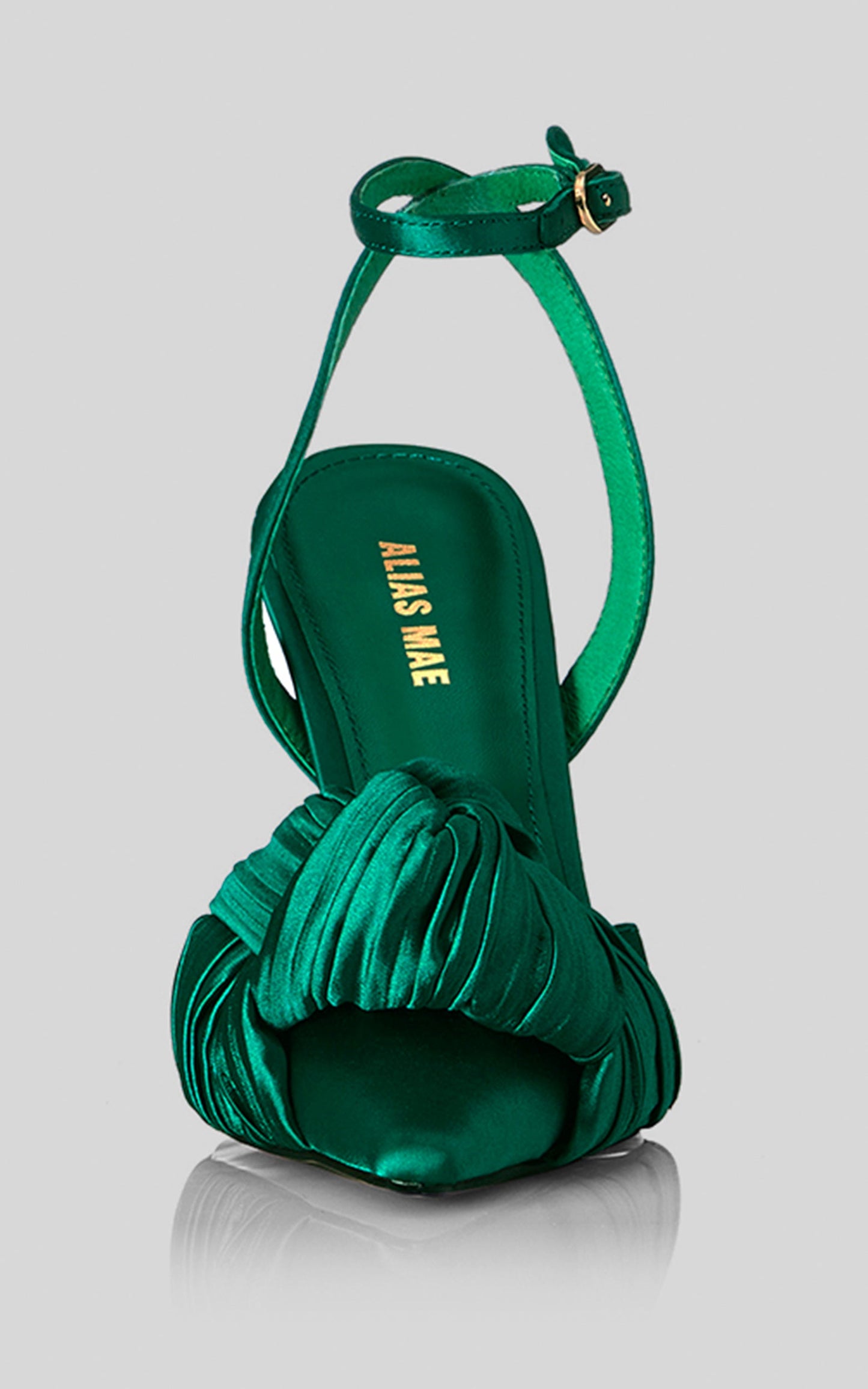 Alias Mae - Bonnie Heels in Emerald Satin