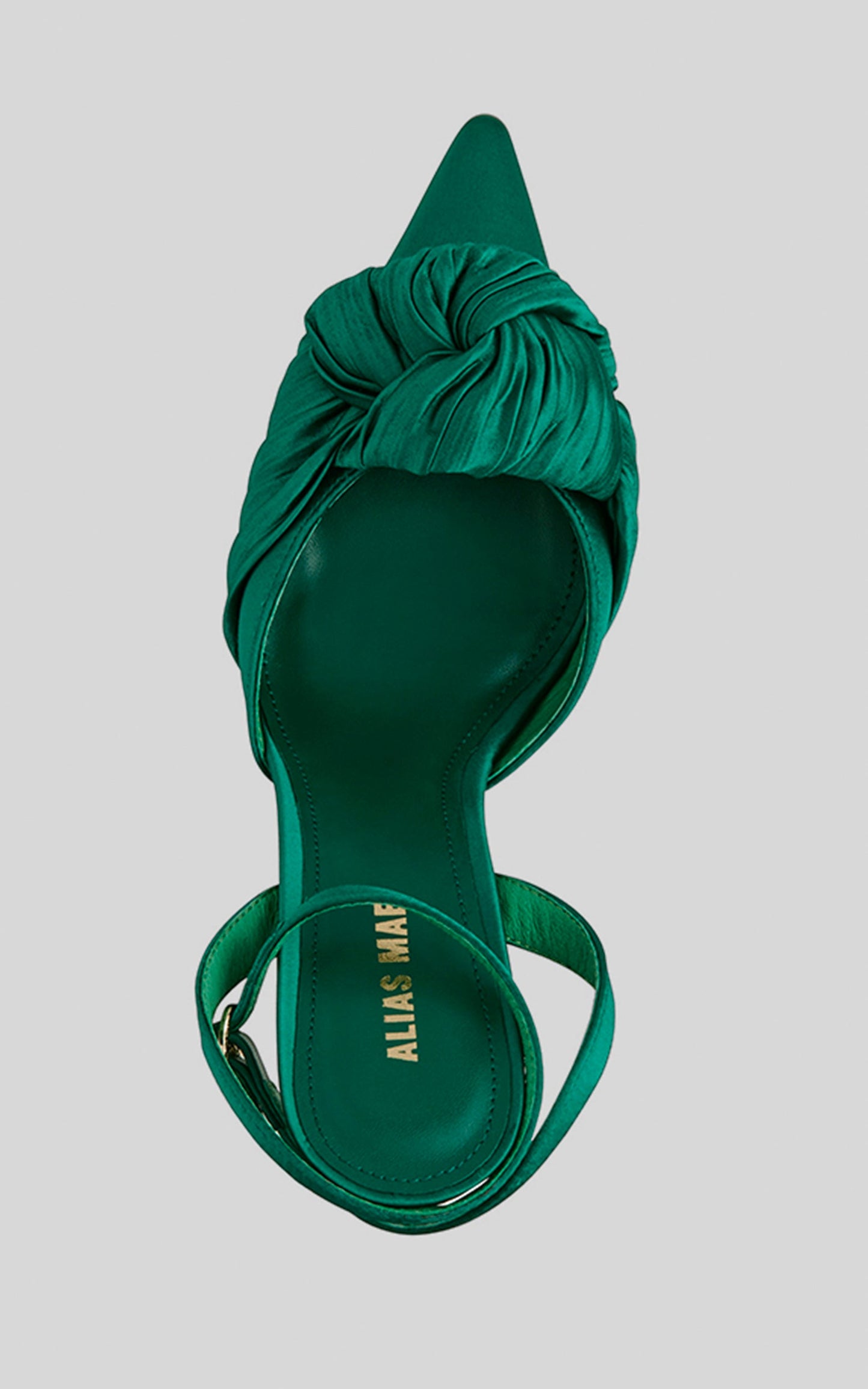 Alias Mae - Bonnie Heels in Emerald Satin