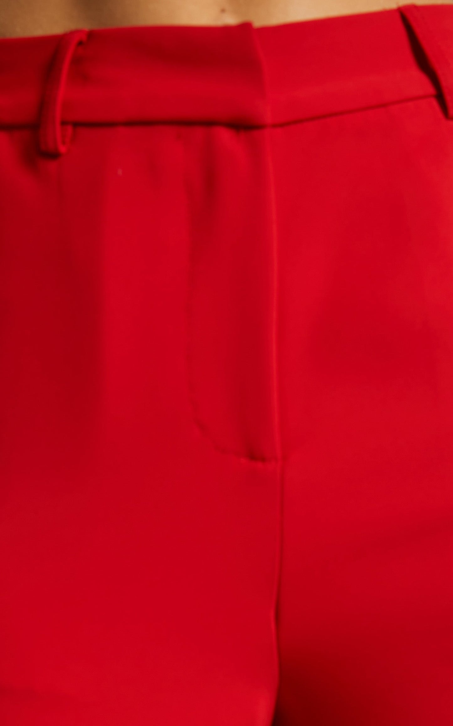 Bonnie Pants - High Waisted Tailored Wide Leg Pants in Red
