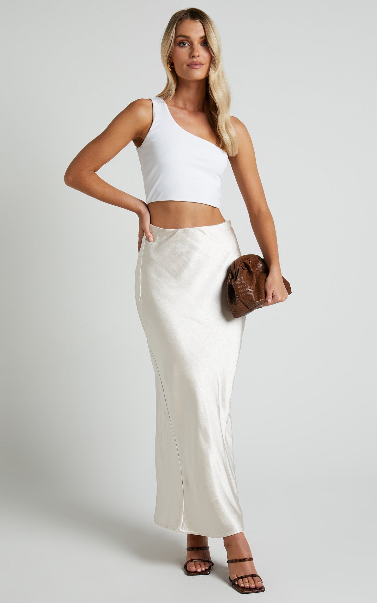 Bonny Top - One Shoulder Crop Top in White