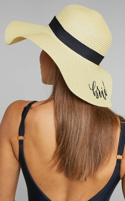 Bride Straw Hat in Nude