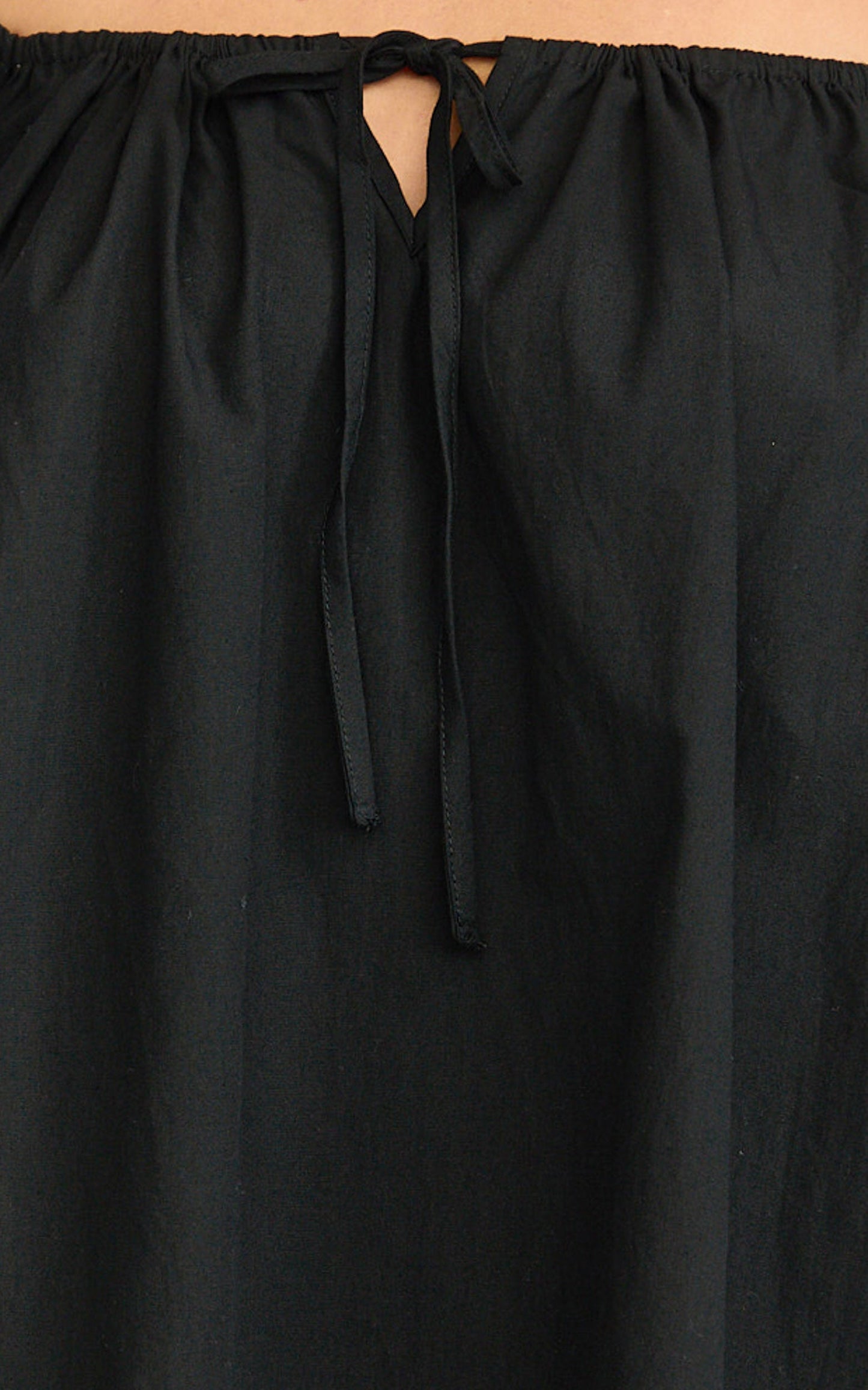 Brixton Mini Dress - Square Neck Smock Dress in Black