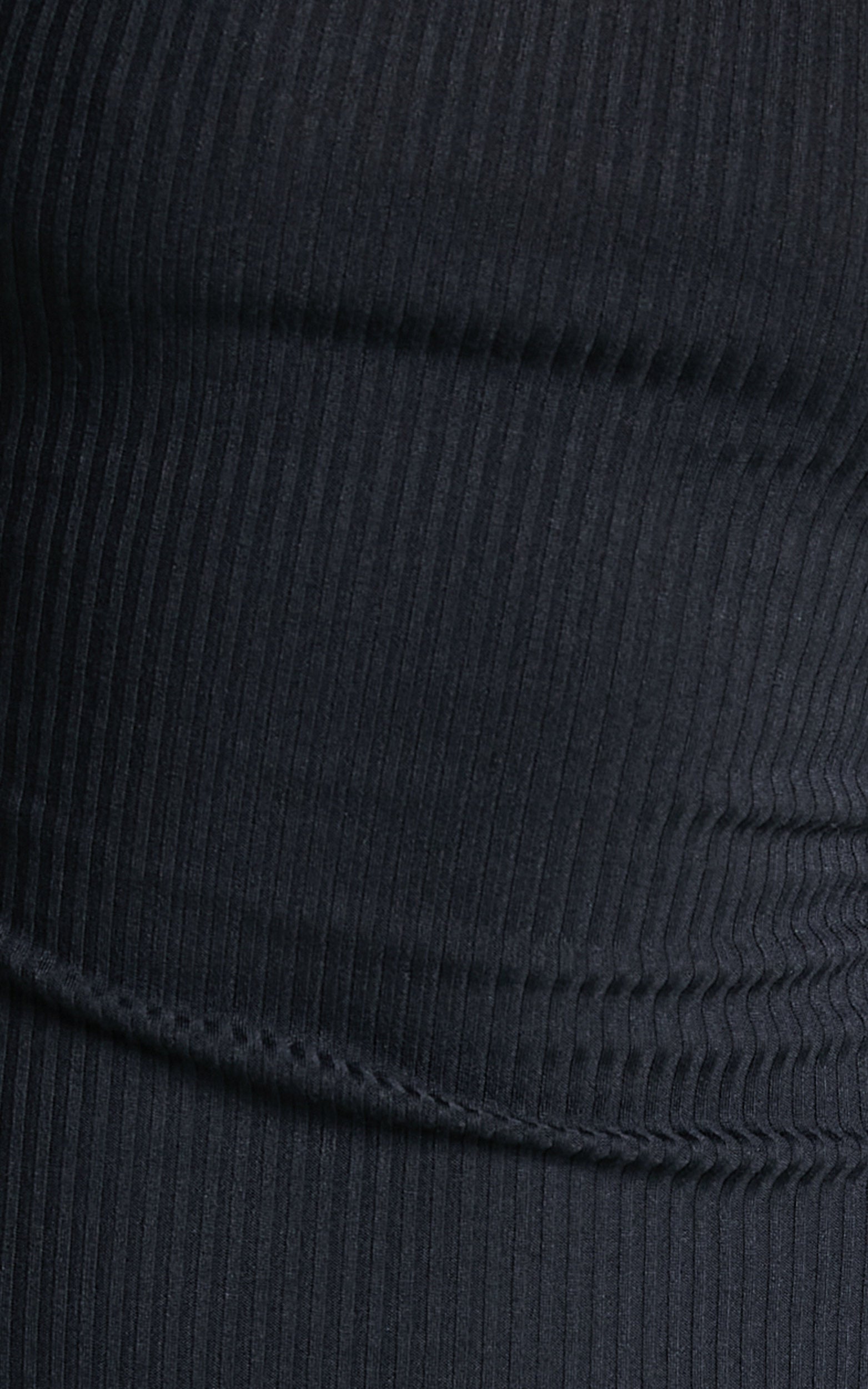 Bryce Mini Dress - Cut Out Ribbed Dress in Black
