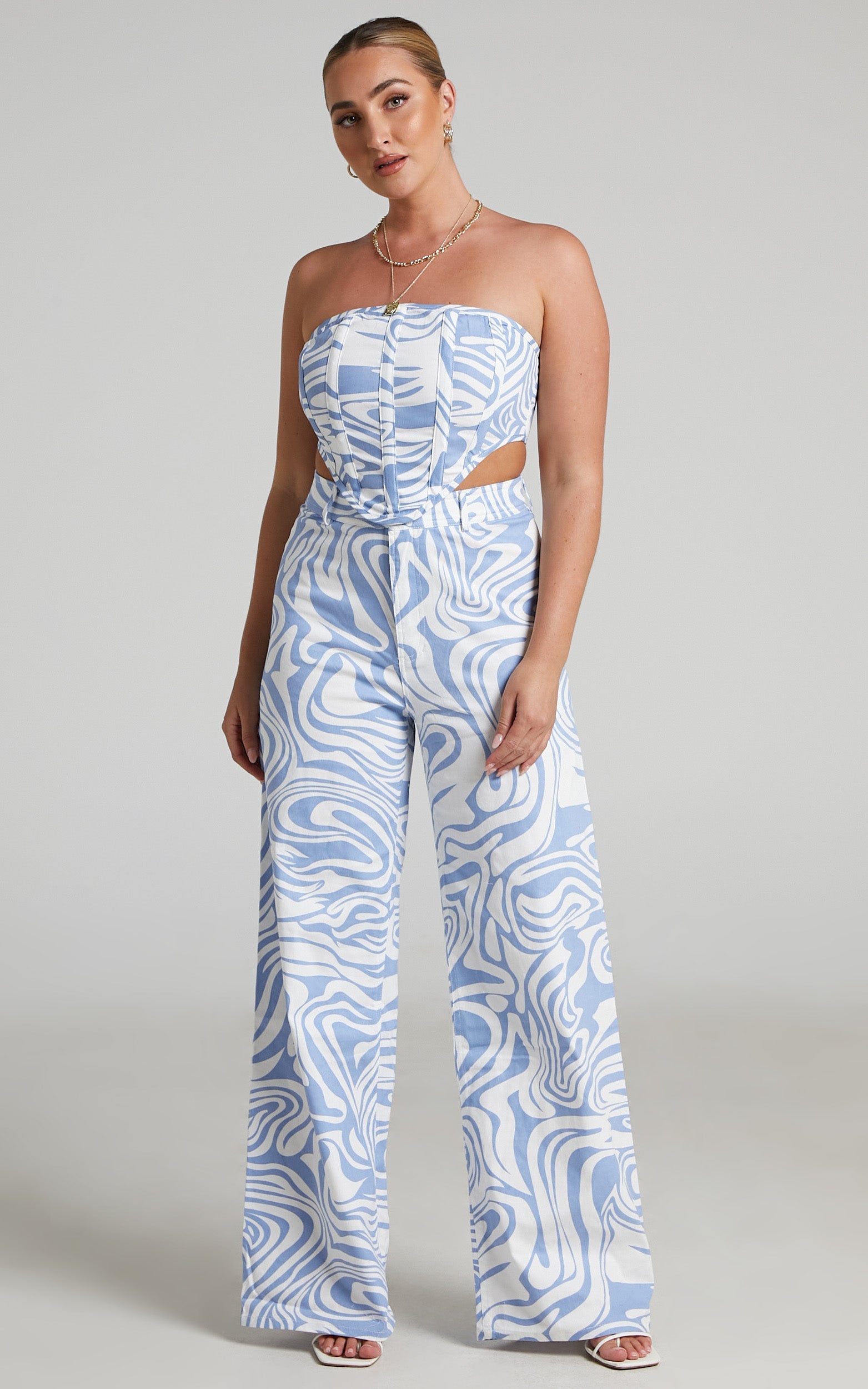 By Dyln - Ivan Corset in Blue Swirl