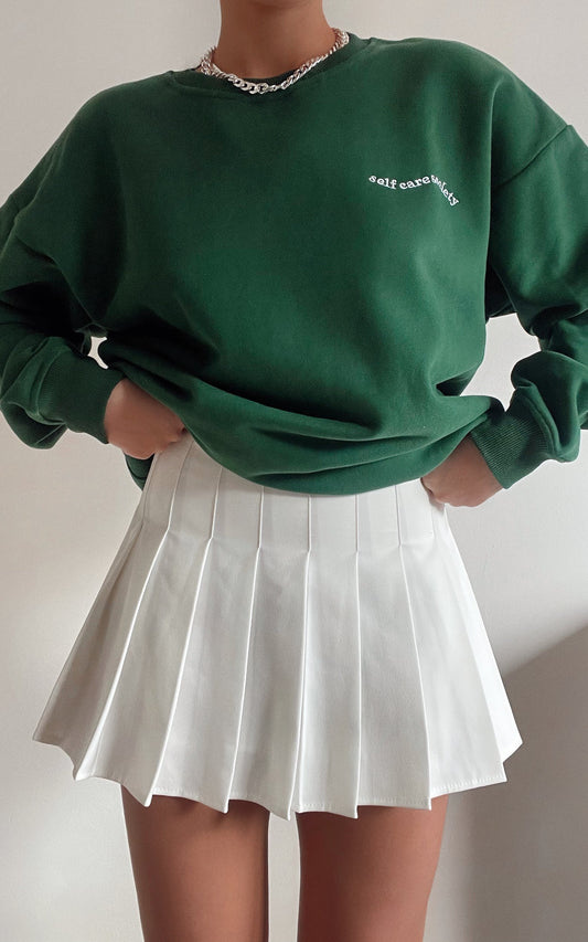 Cailin Pleated Skirt in White