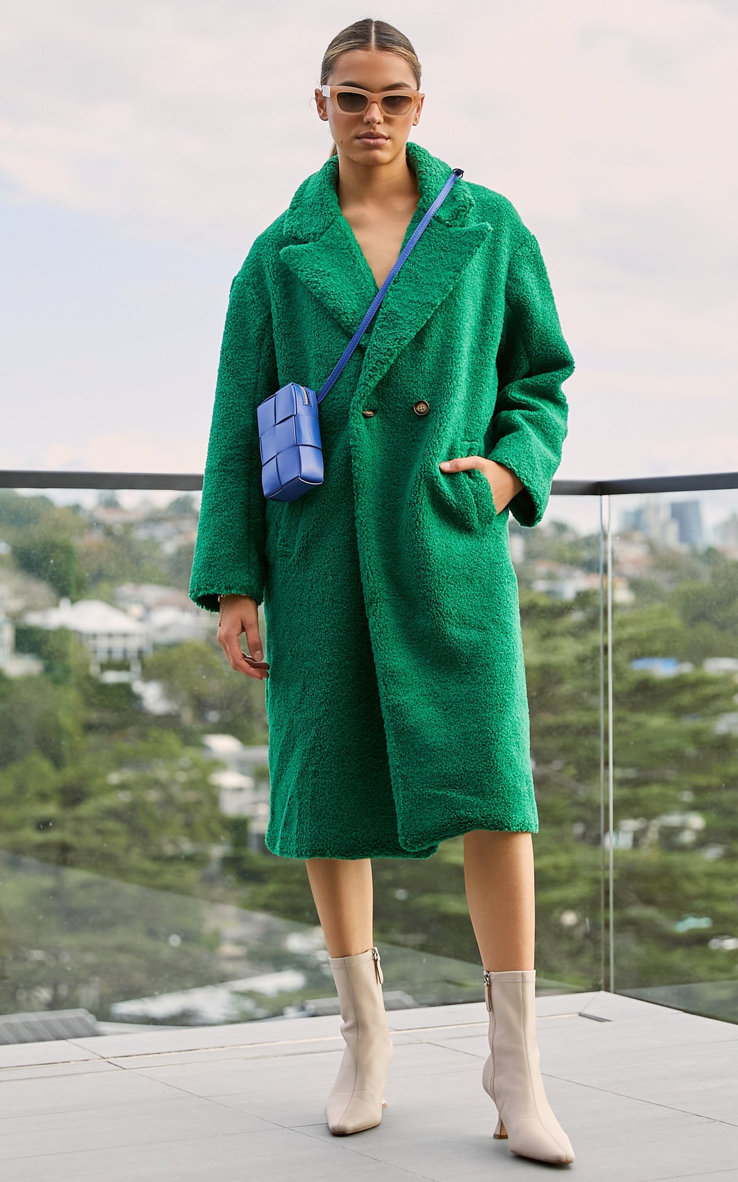Cielito Coatigan - Longline Coatigan in Green