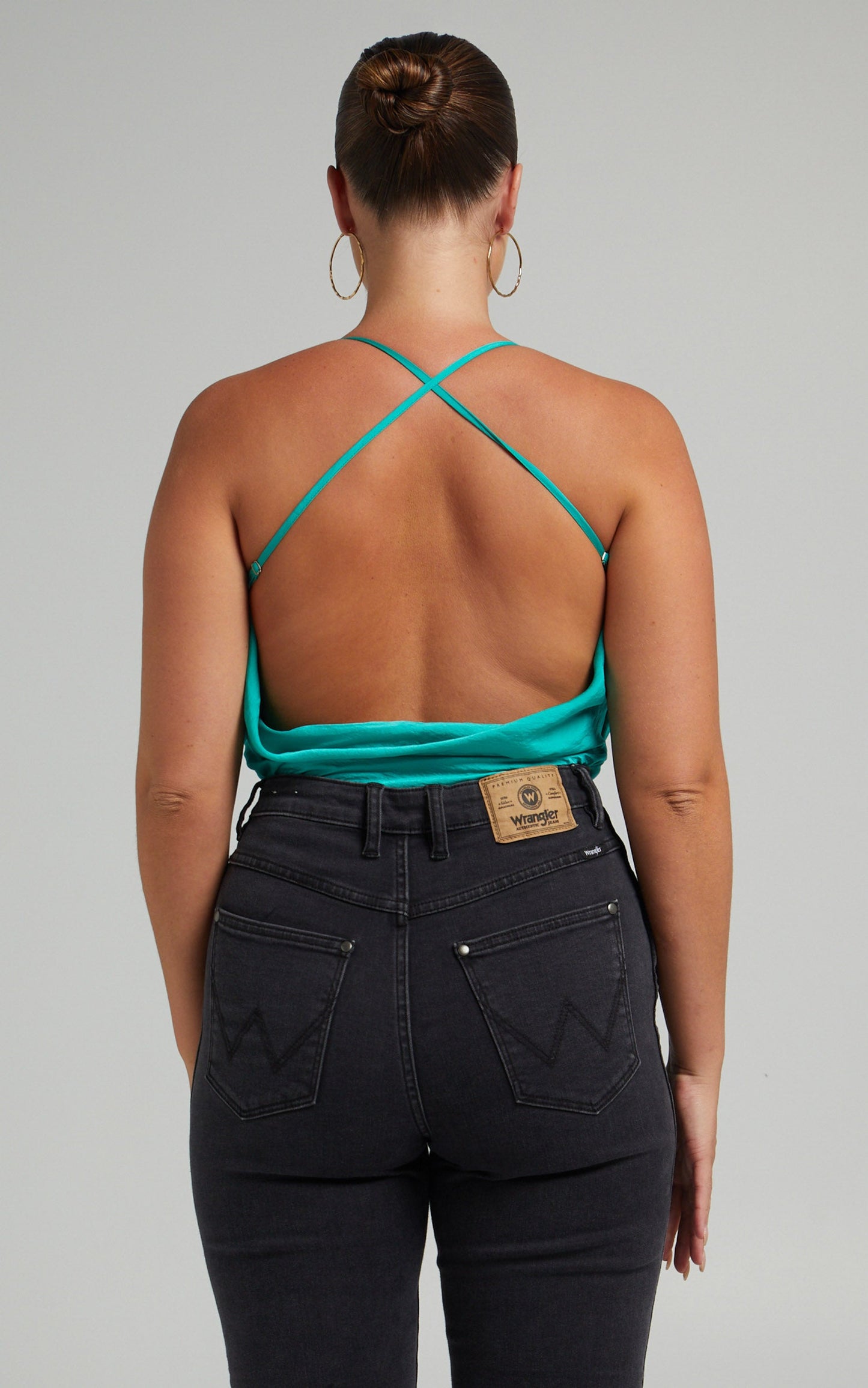 Krisinta Cowl Neck Cami in Teal