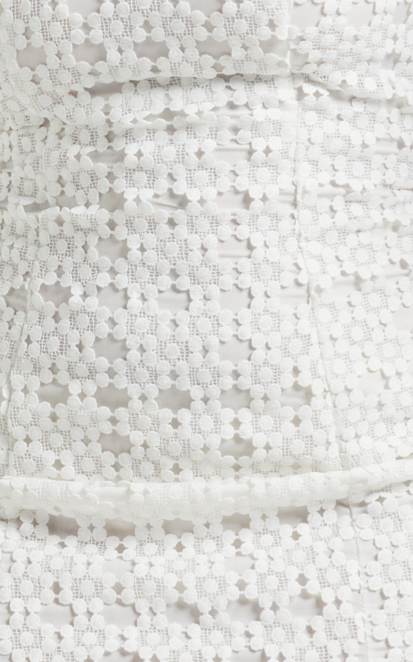 Briannah Mini Dress - Crochet Dress in White