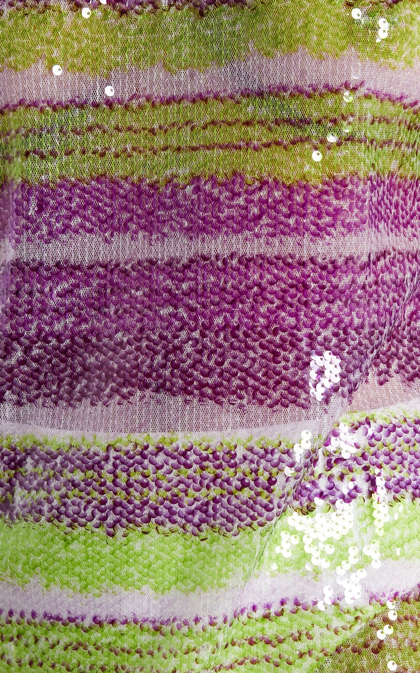 Cacai Mini Dress - V Neck Slip Sequin Dress in Green/purple