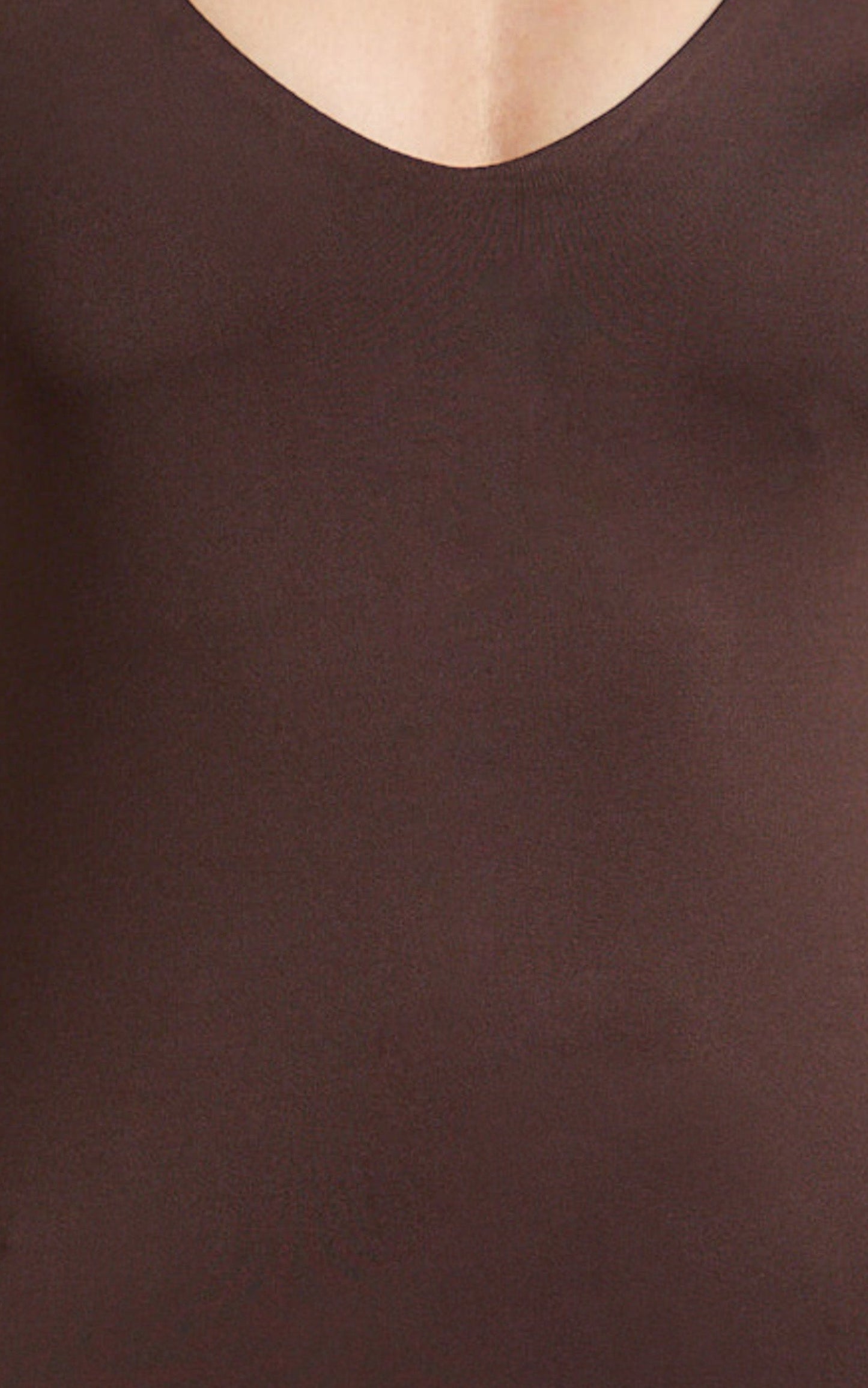 Cady Top - Scoop Neck Top in Chocolate