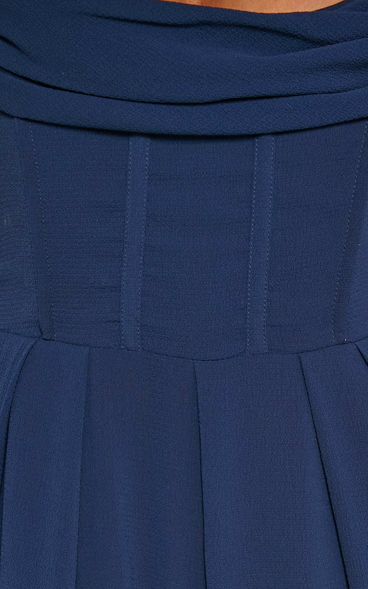 Cameron Jumpsuit - Corset Bodice Wide Leg Jumpsuit in Navy