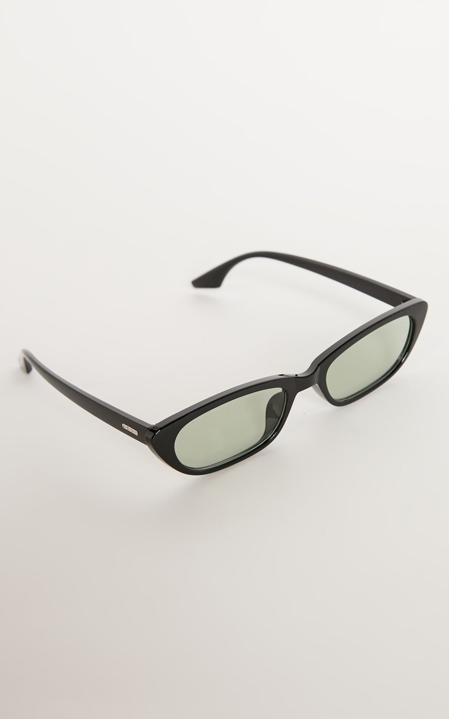 Camille Rectangle Sunglasses in Black