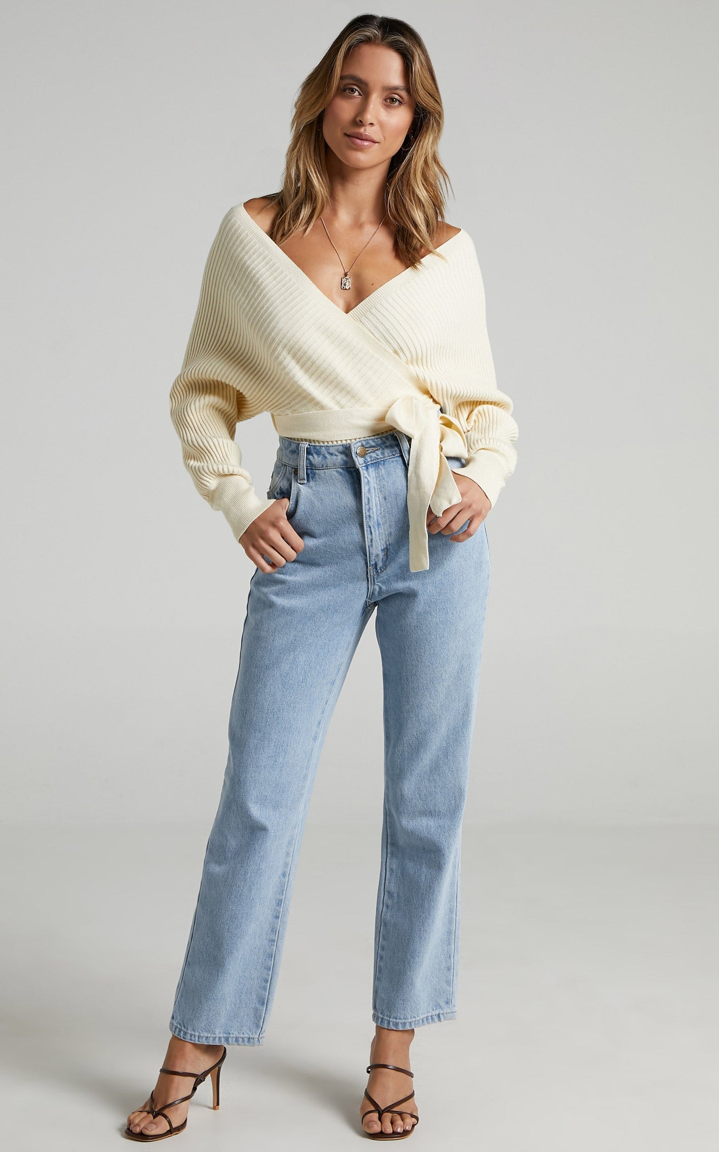 Camry Knit Bodysuit in Cream