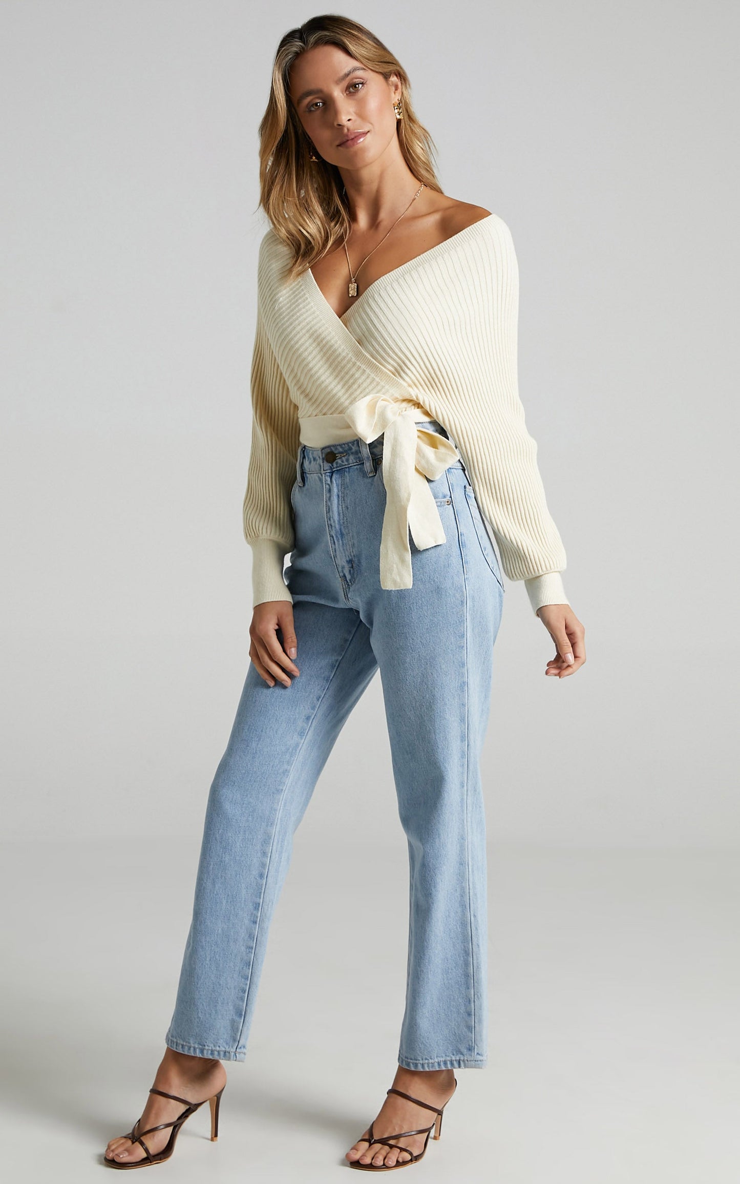 Camry Knit Bodysuit in Cream
