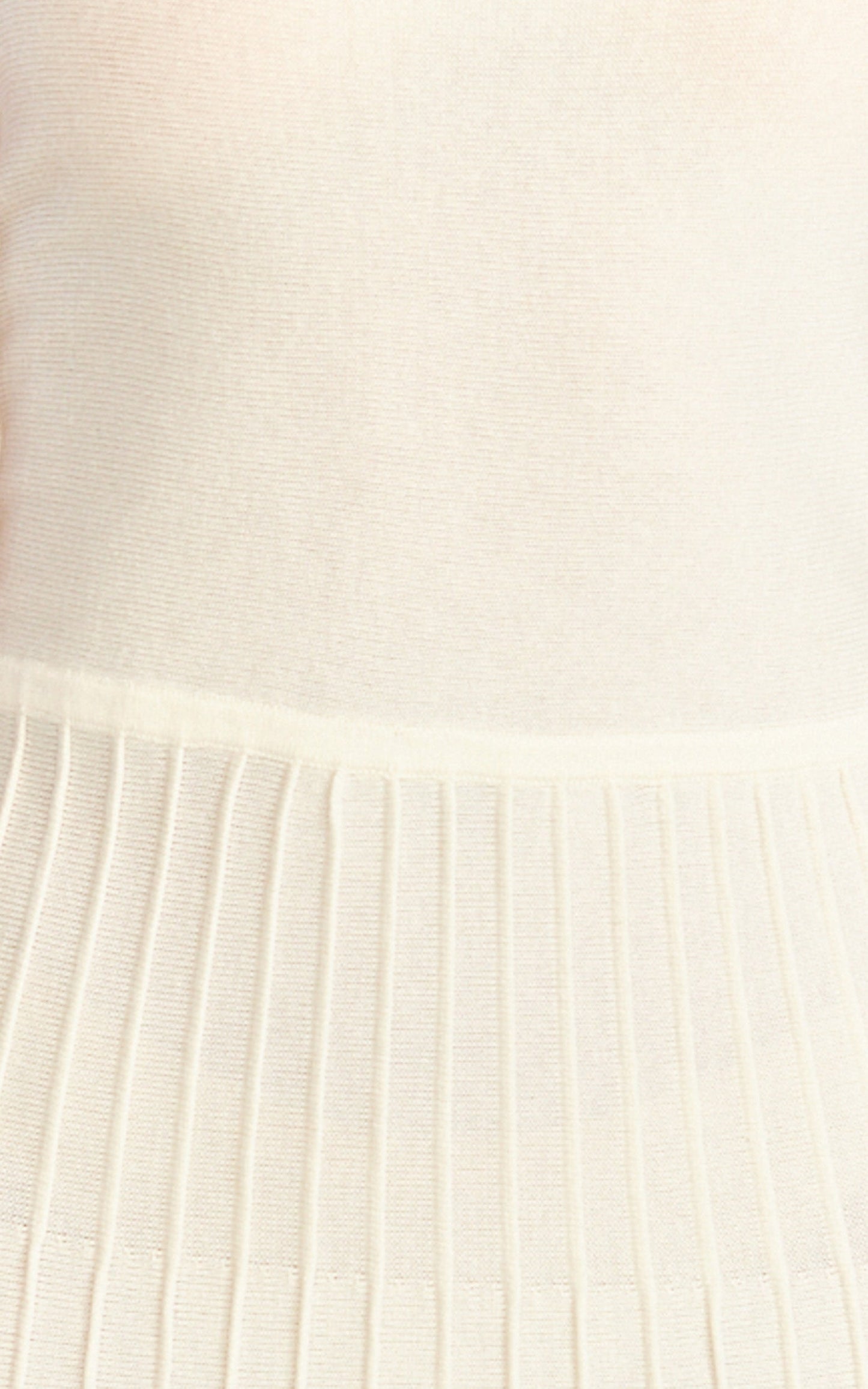 Candace Midi Dress - Halter Neck Ribbed Knit Dress in Cream