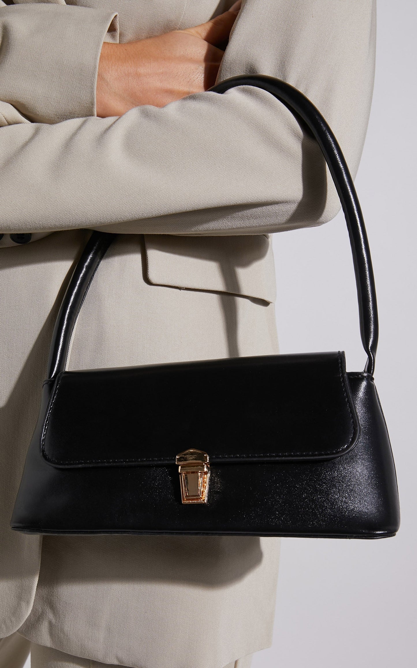 Cannes Mini Baguette Bag in Black